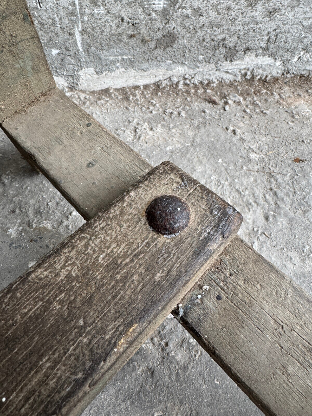 Set of 2 industrial wooden trestles – 1940s