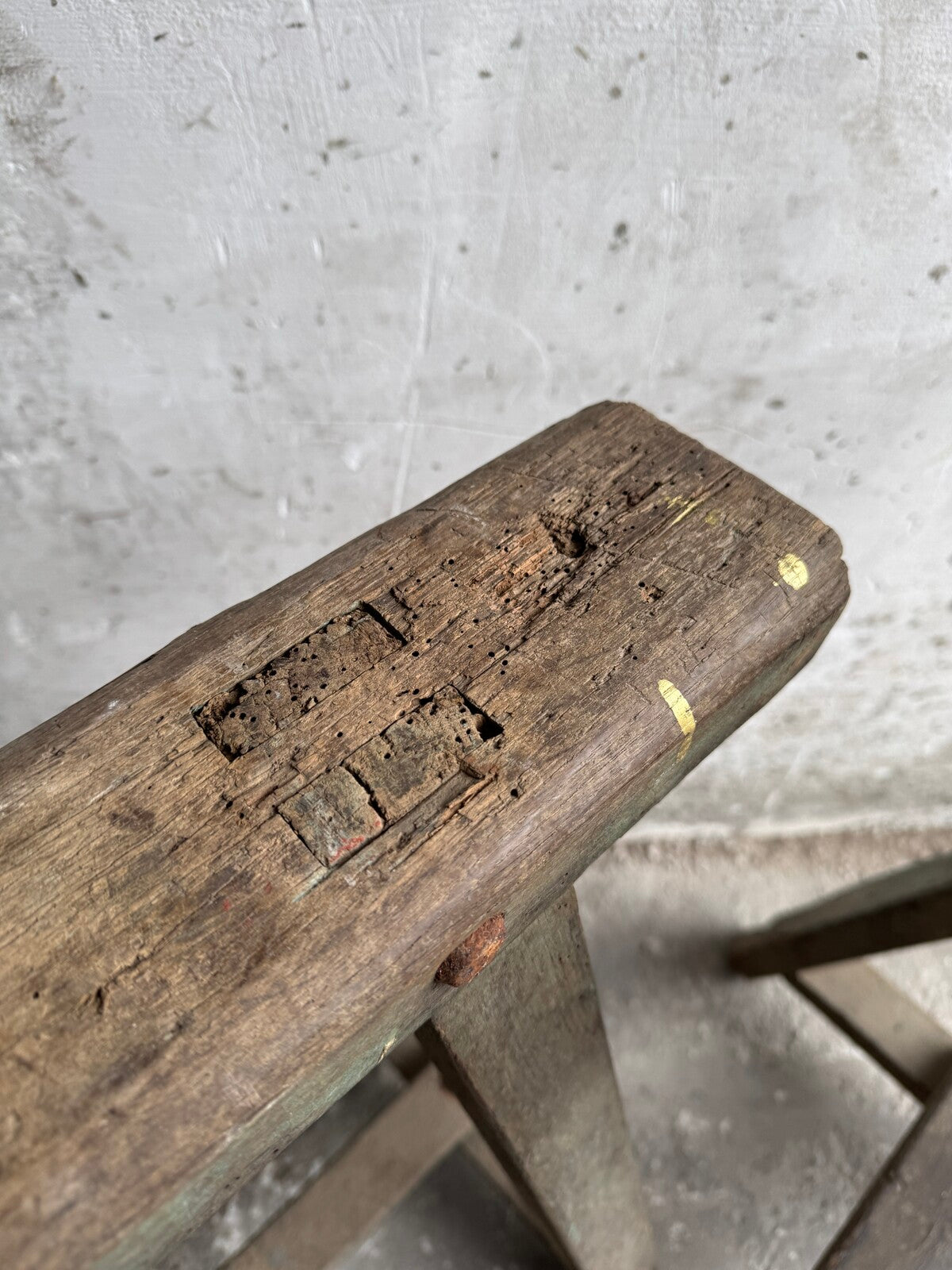 Set of 2 industrial wooden trestles – 1940s