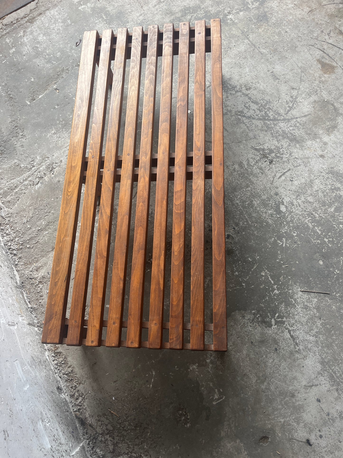 Slatted Wooden Bench / Coffee Table