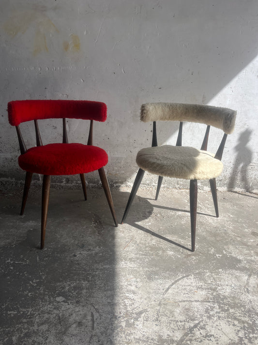 Set of 2 Vintage Chairs in Original Fabric