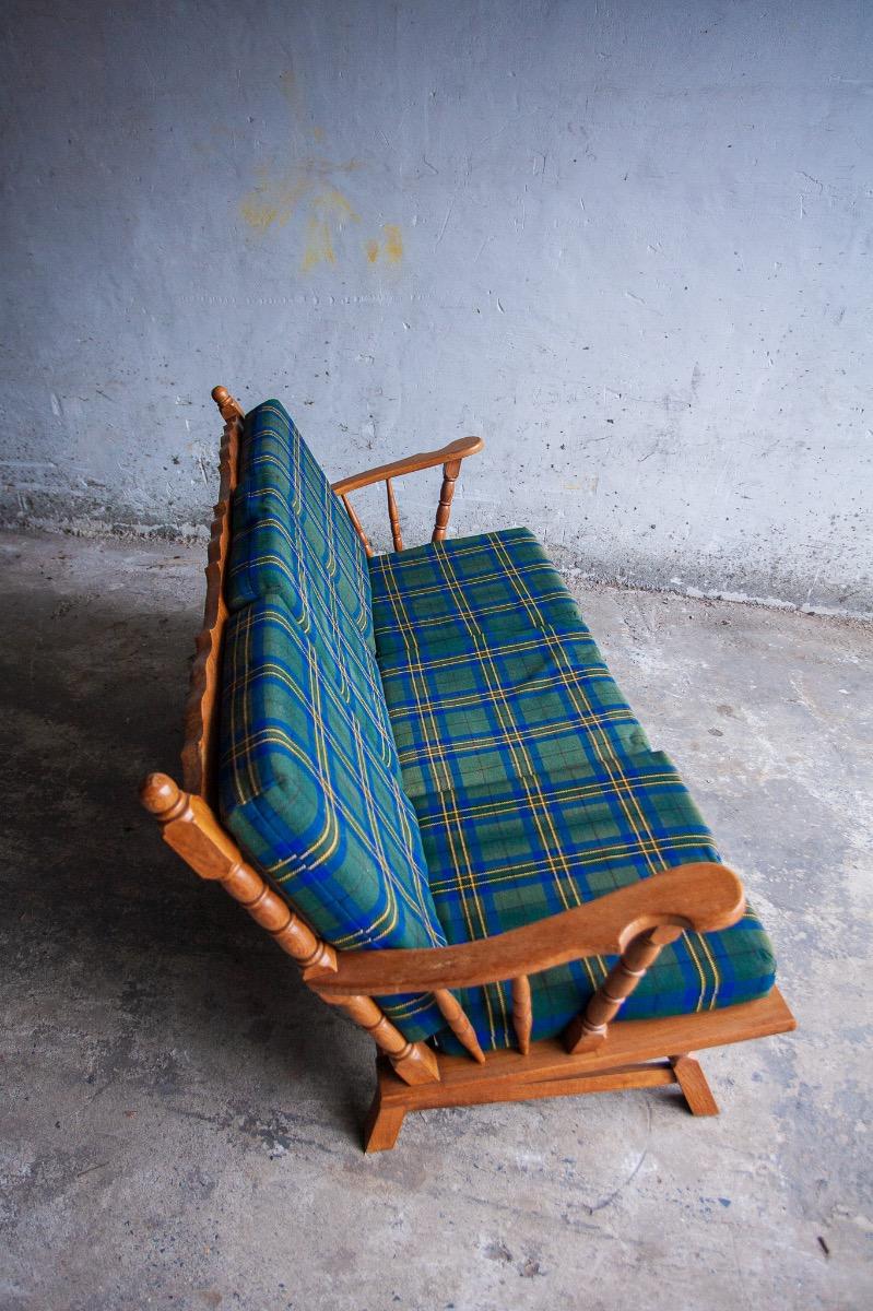 3-zitsbank van Guillerme et Chambron in ruitpatroon