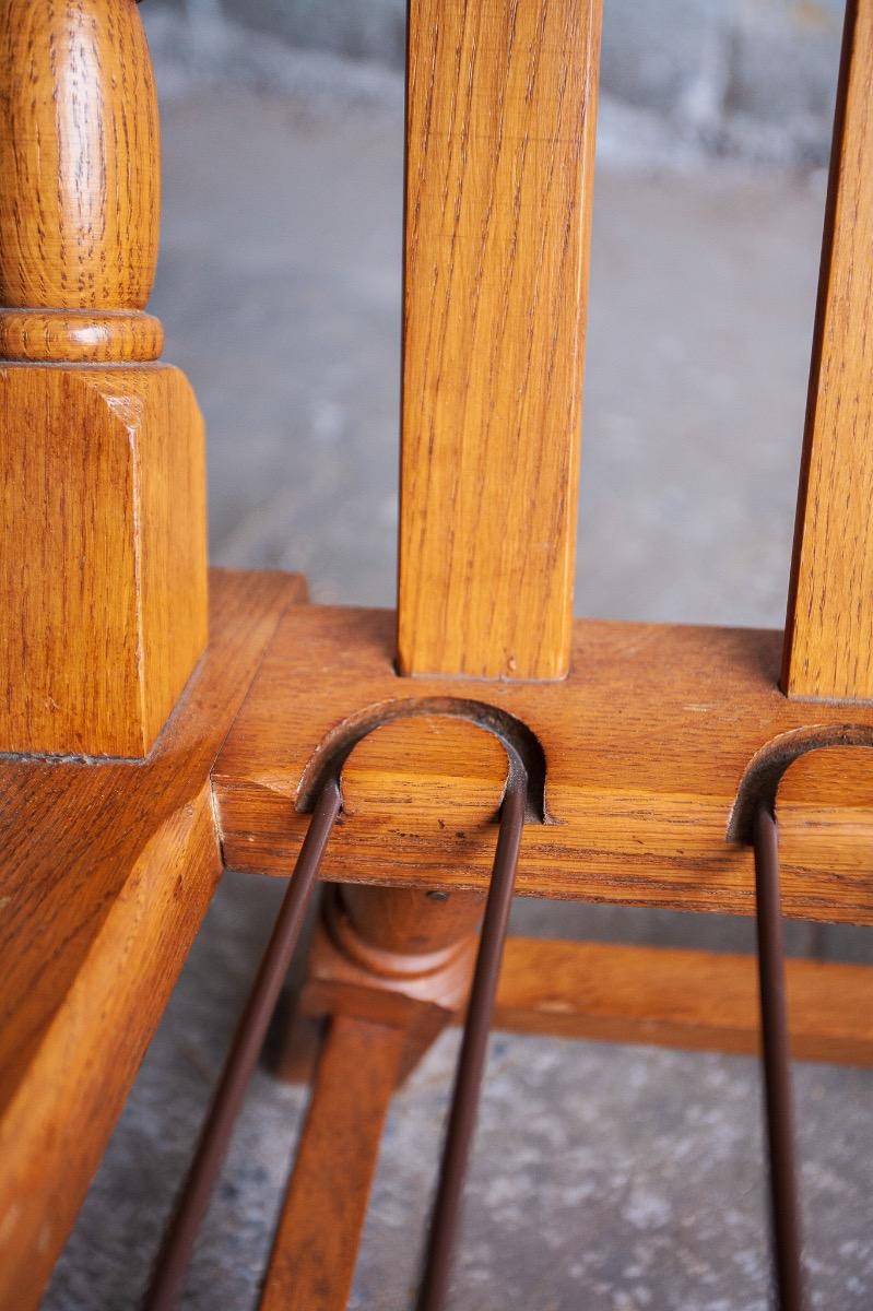 3-zitsbank van Guillerme et Chambron in ruitpatroon