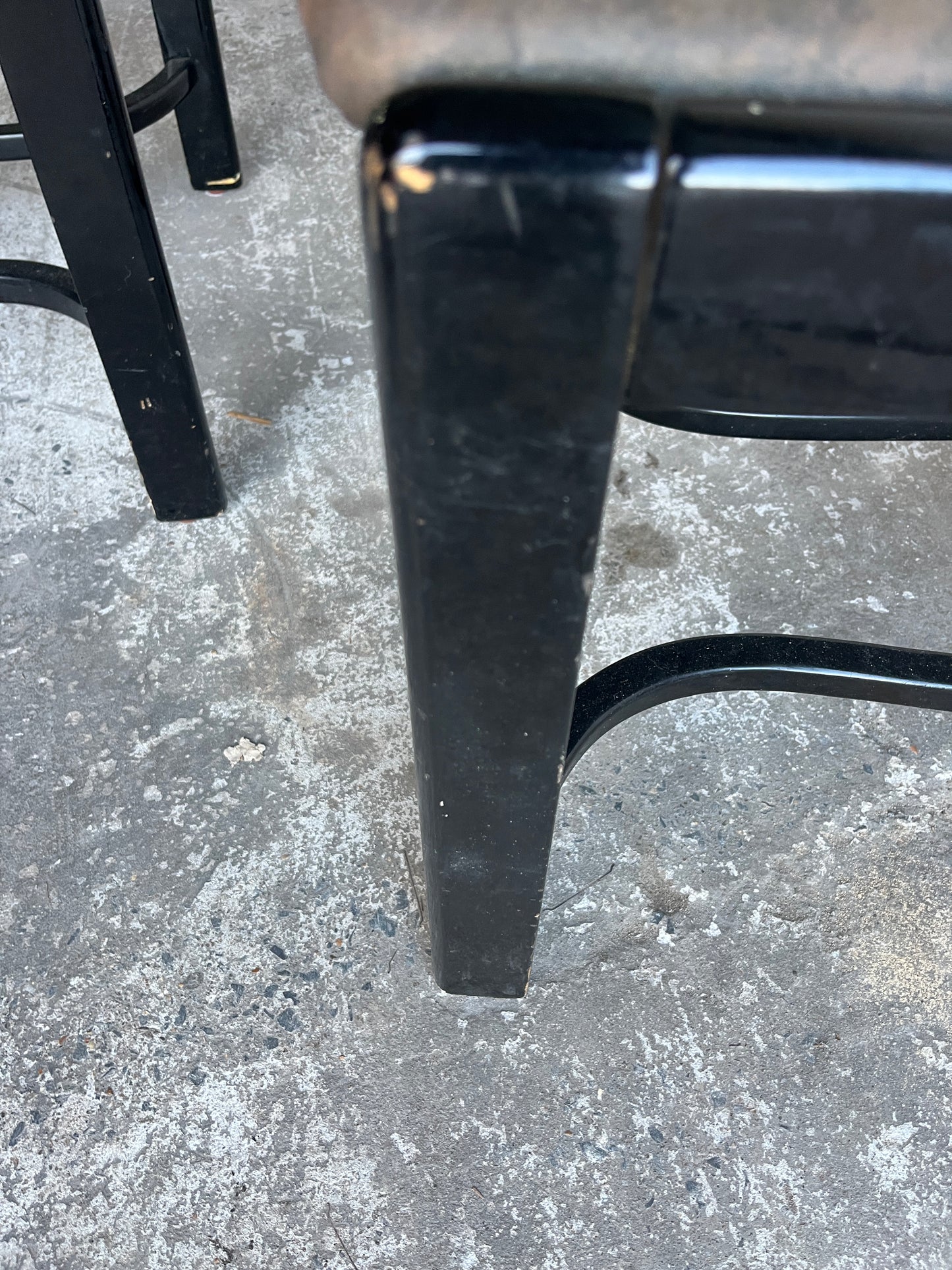 Set of 6 Black Vintage Dining Chairs