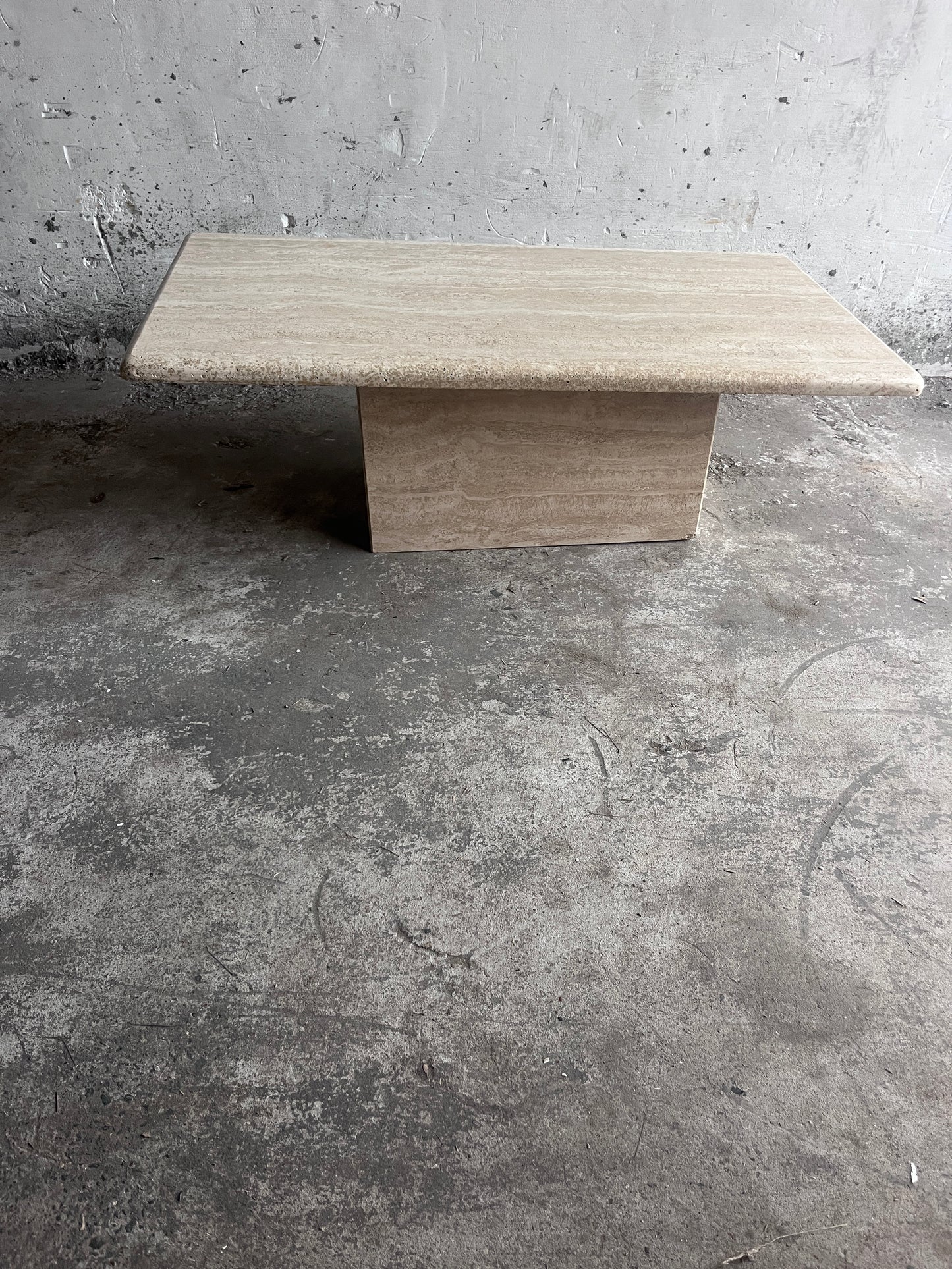 Italian Travertine Coffee Table – 1970s