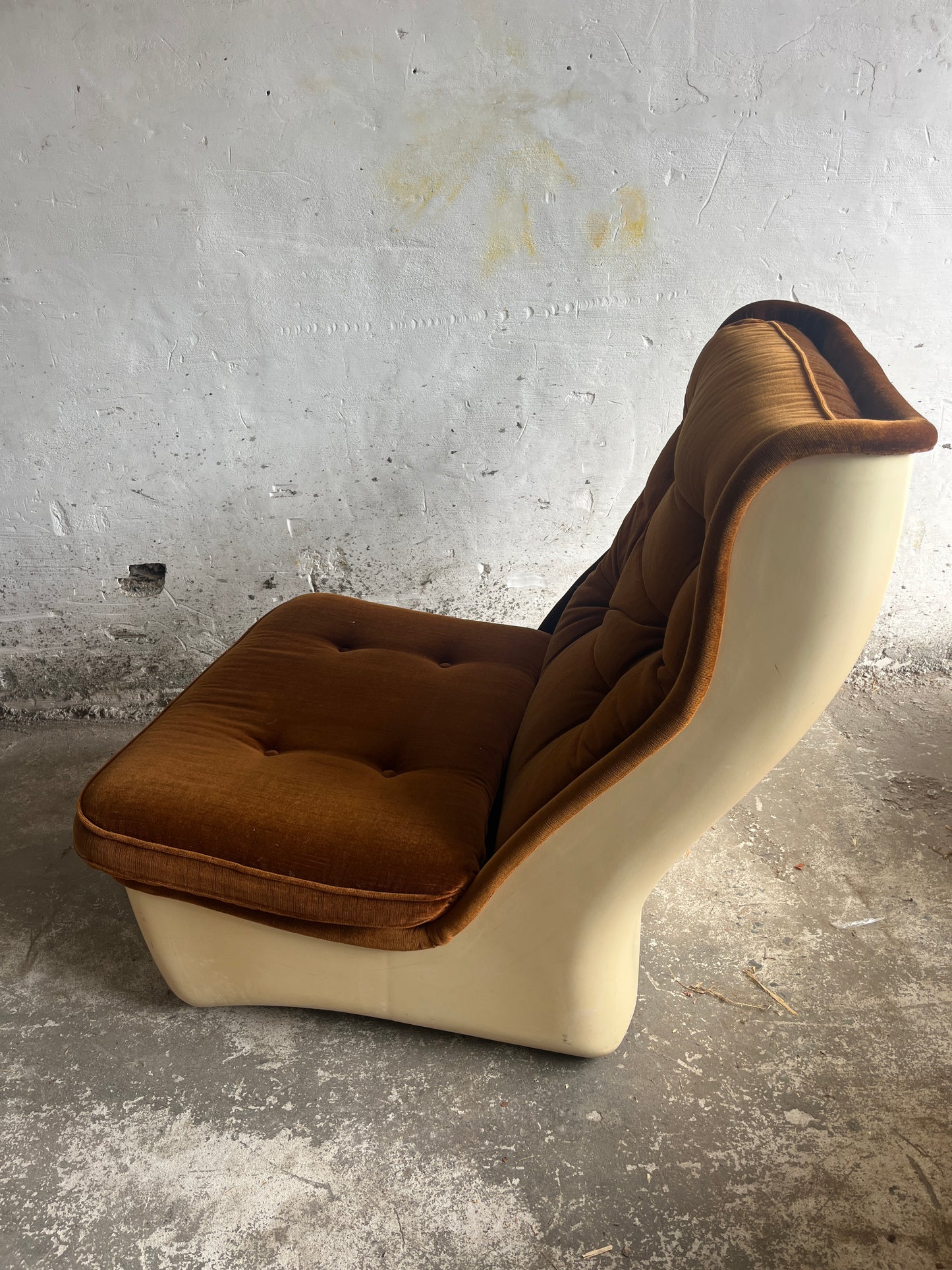Airborne Modular 4-Seater Sofa in Brown Velvet, 1970s