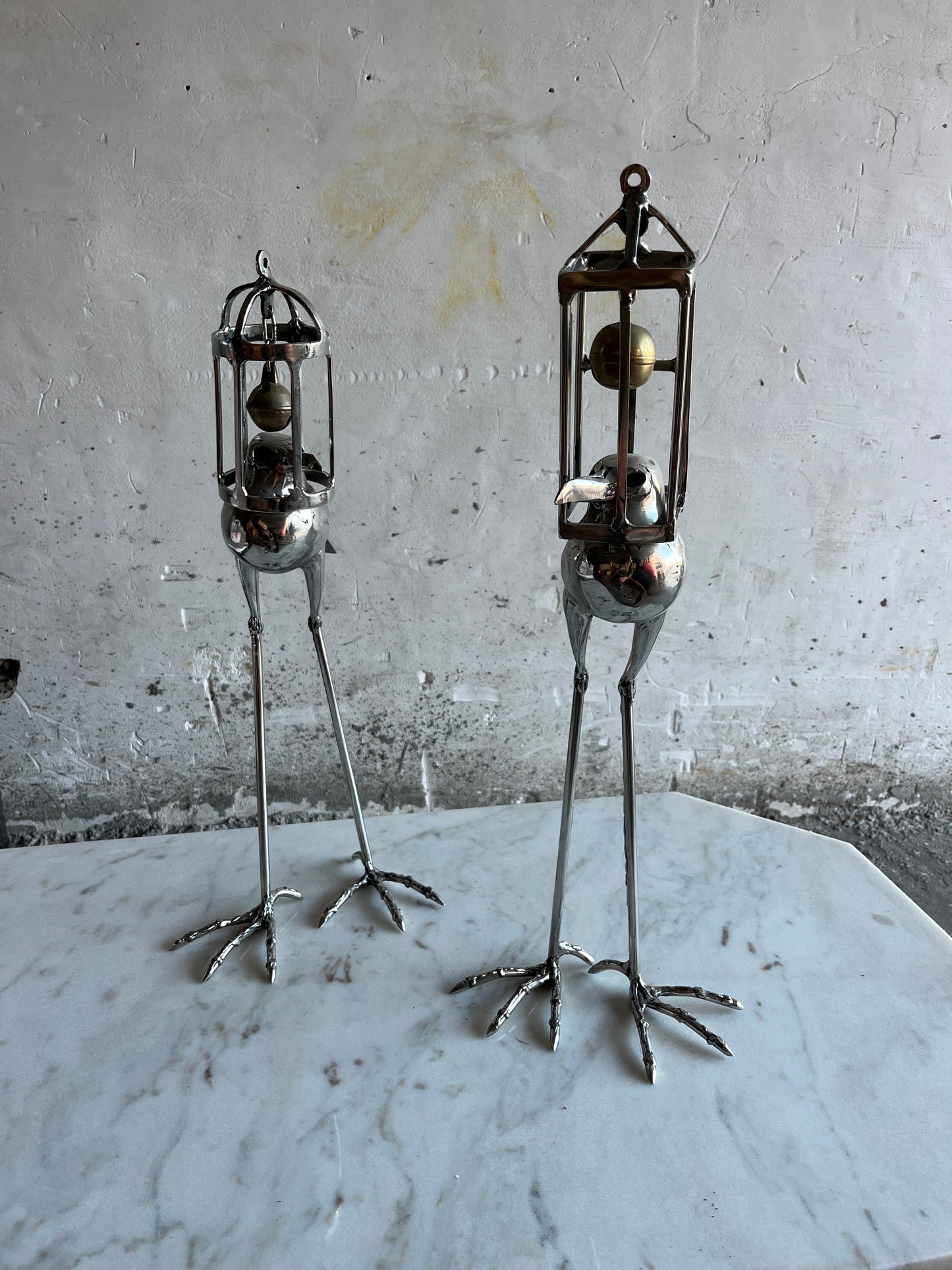 Sculptural Metal Bird Objects