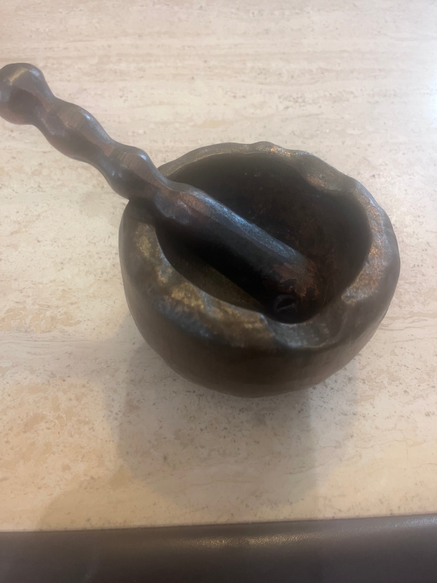 Antique Bronze Mortar and Pestle
