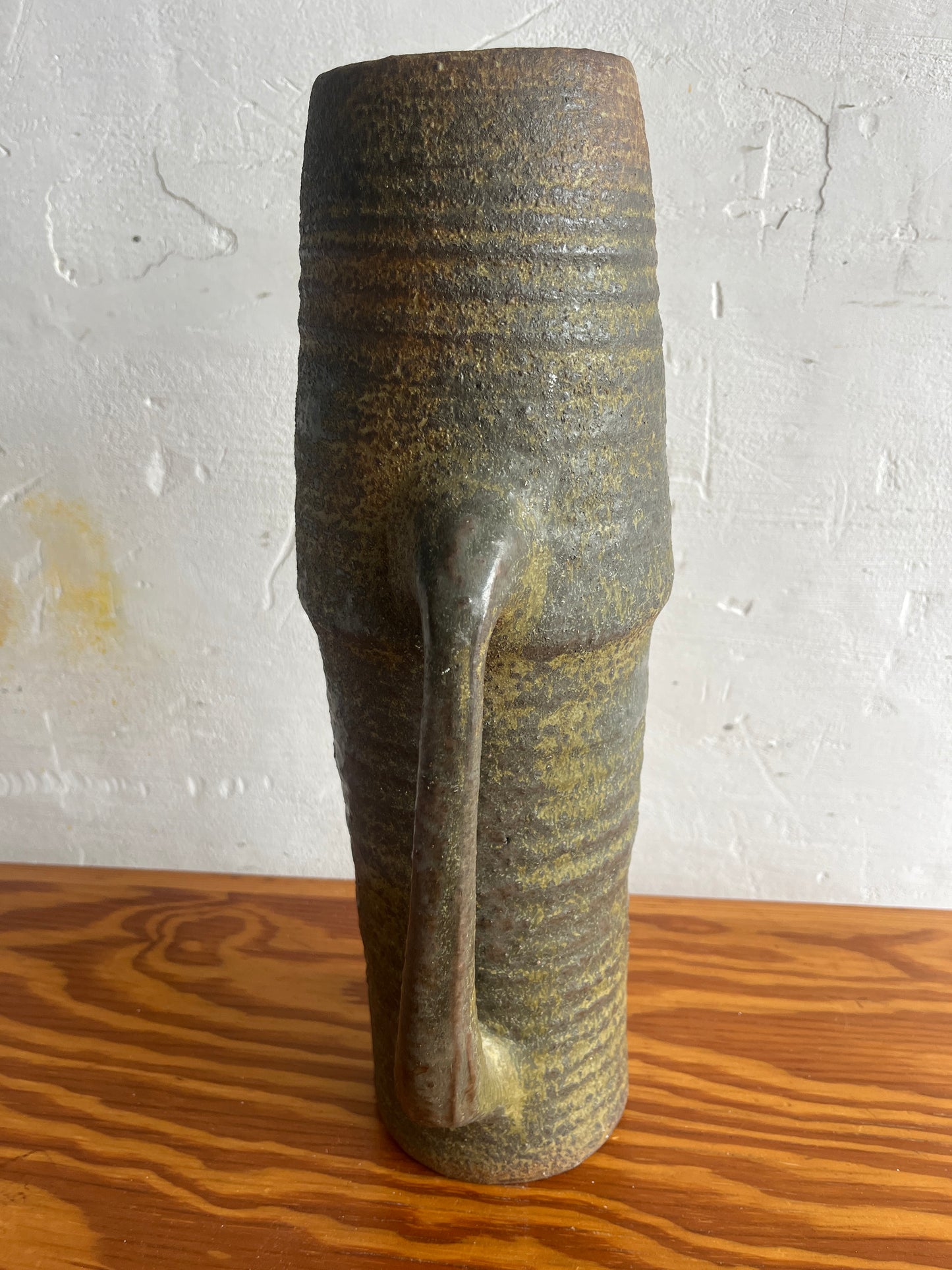Brutalist Studio Pottery Pitcher by Ostend Ceramicist (1960s)