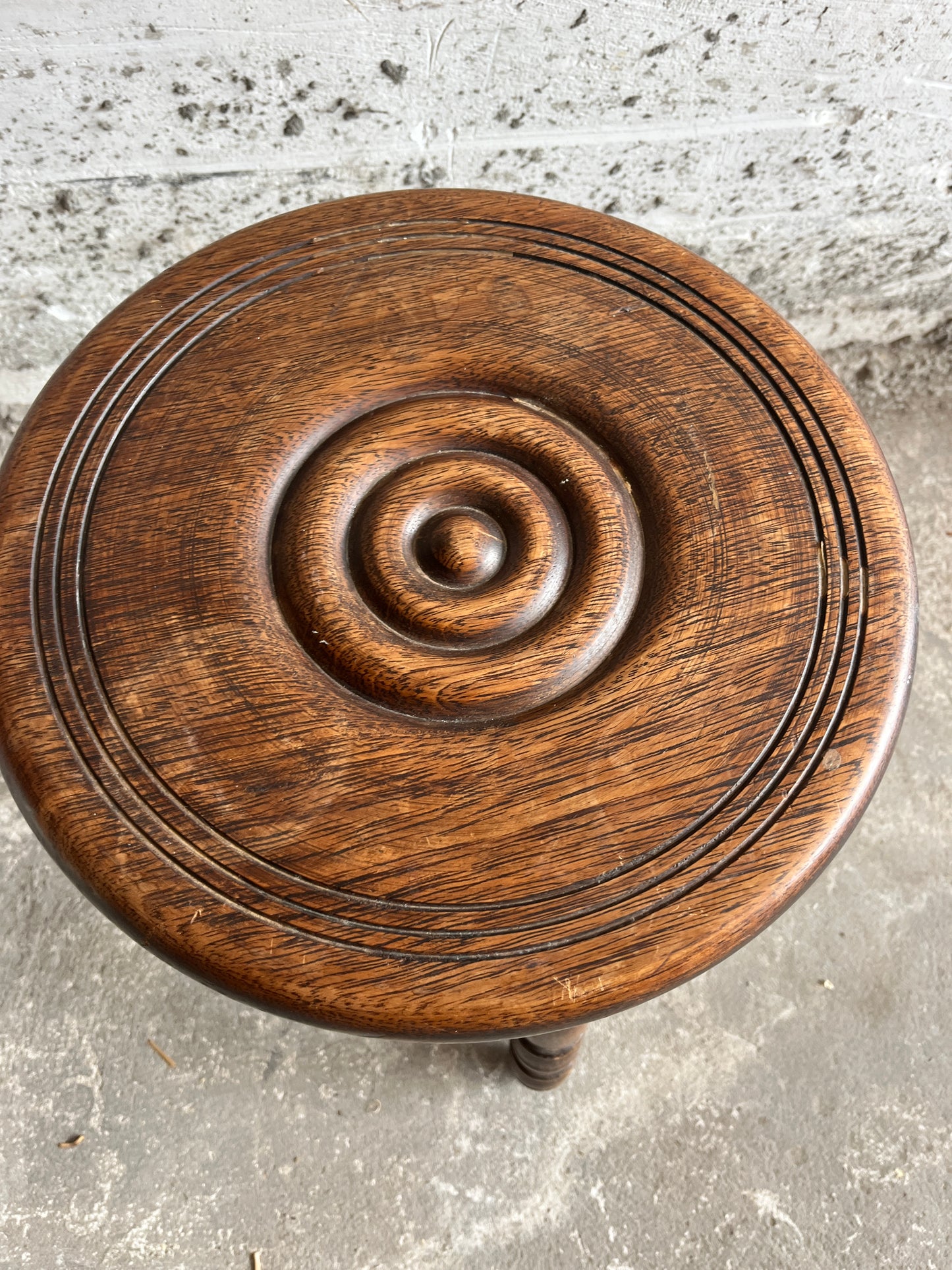 Turned Wood Stool – French Work Attributed to Charles Dudouyt, Circa 1950