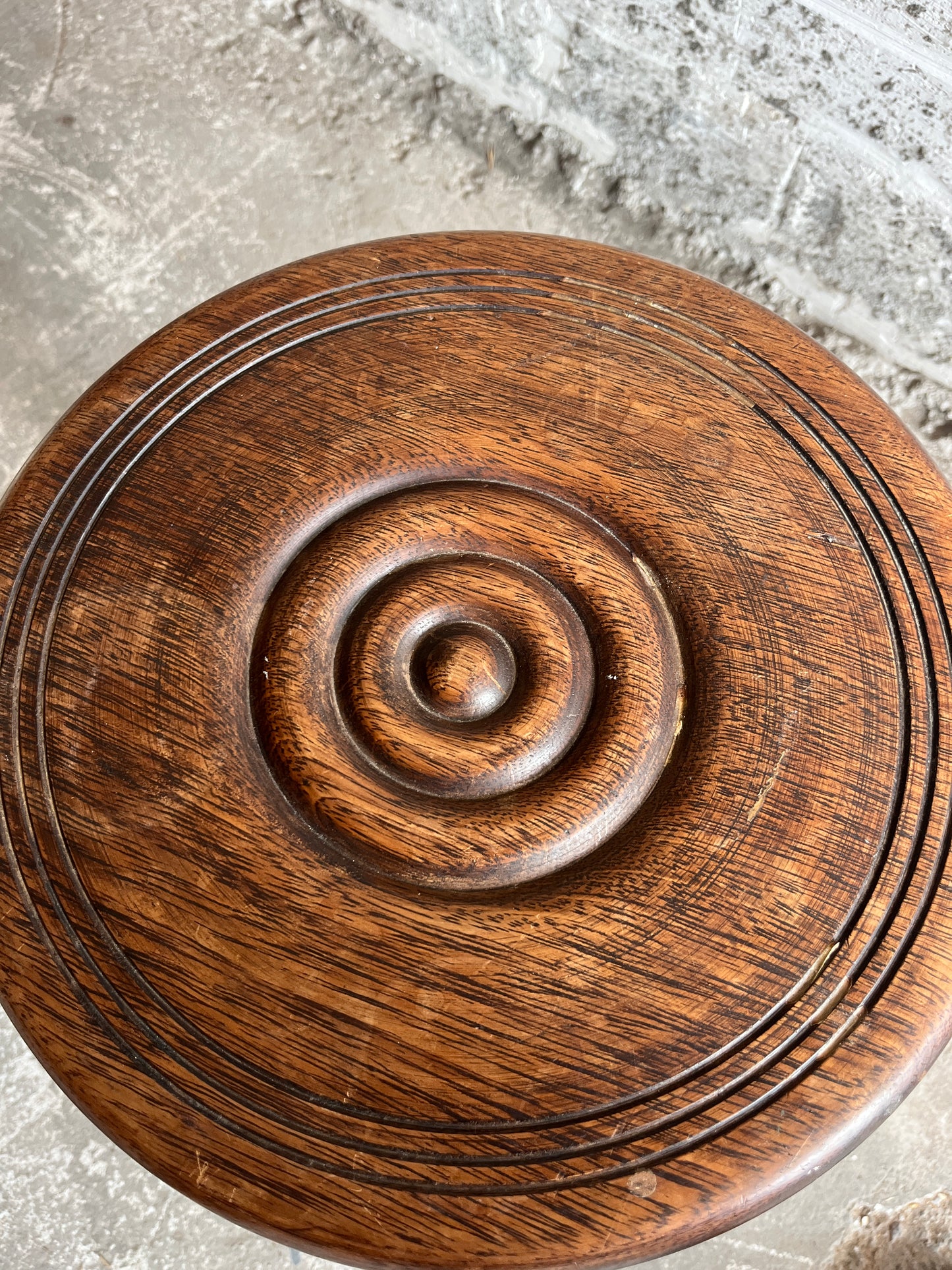 Turned Wood Stool – French Work Attributed to Charles Dudouyt, Circa 1950