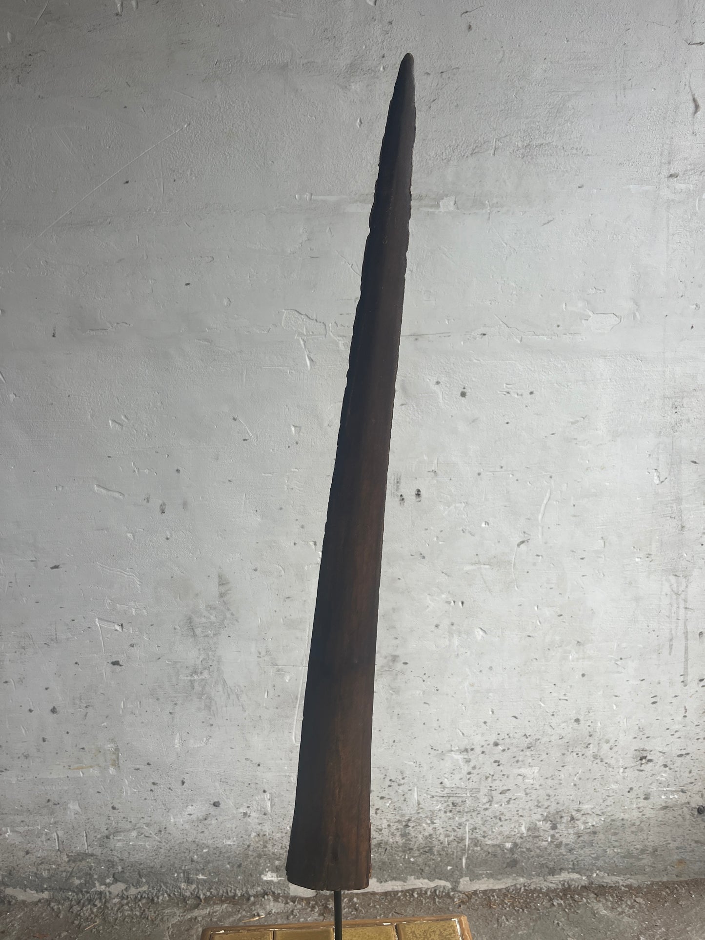 Antique Swordfish Rostrum on Stand – 103 cm Total Height