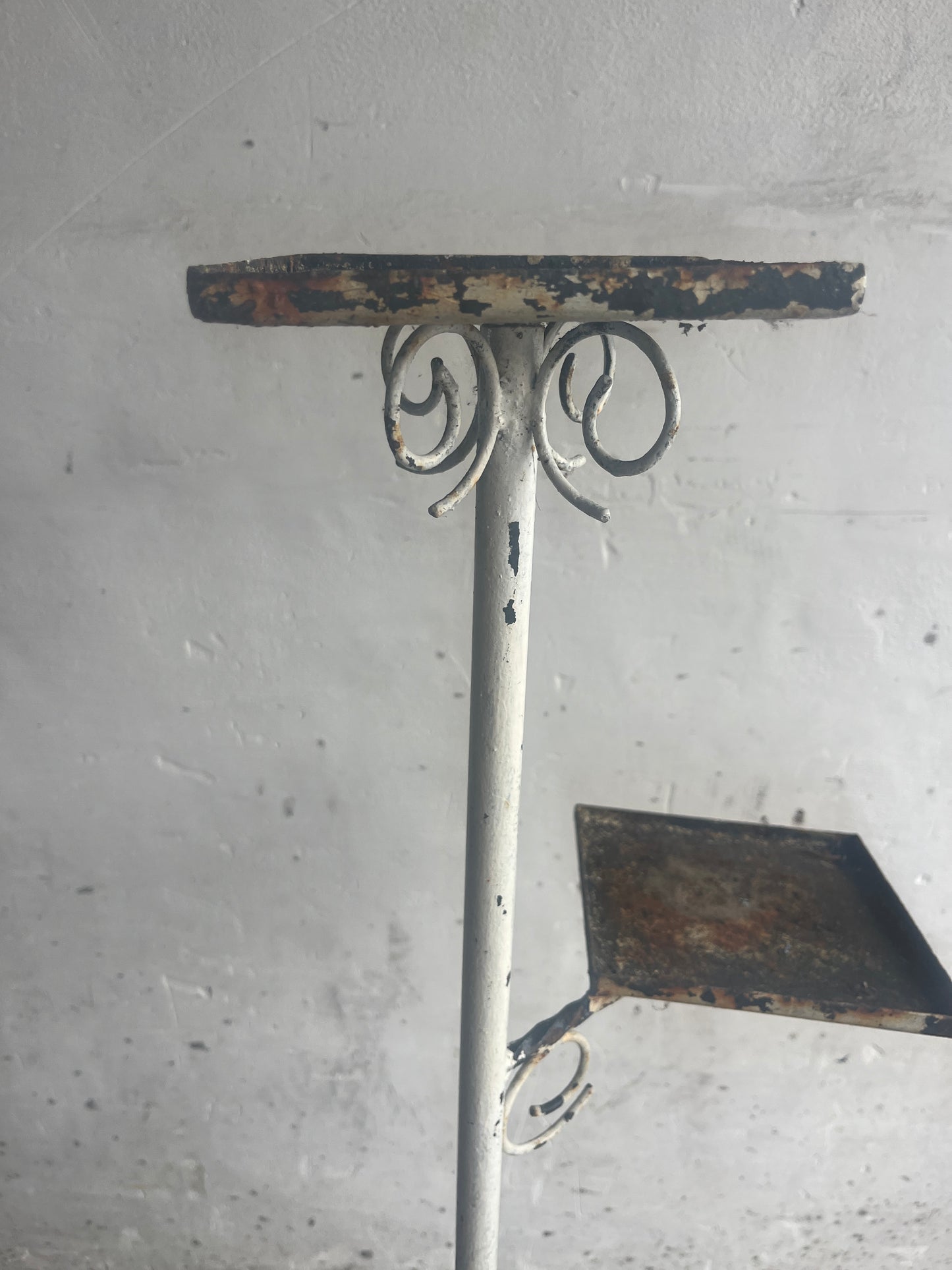 Vintage Metal Plant Stand on Wheels