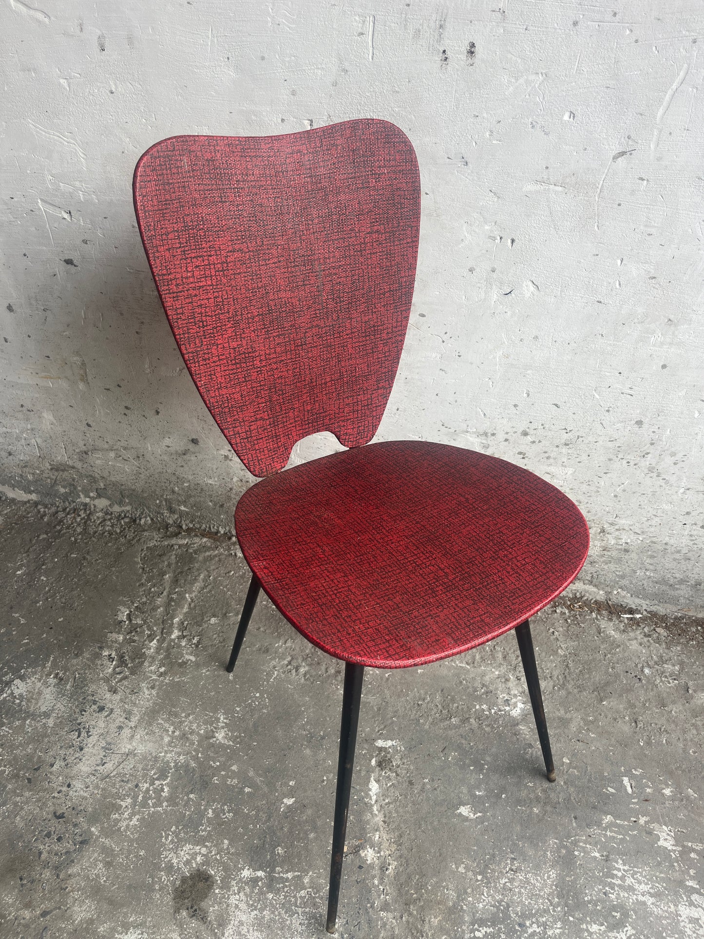 Pair of Mid-Century Red Dining Chairs