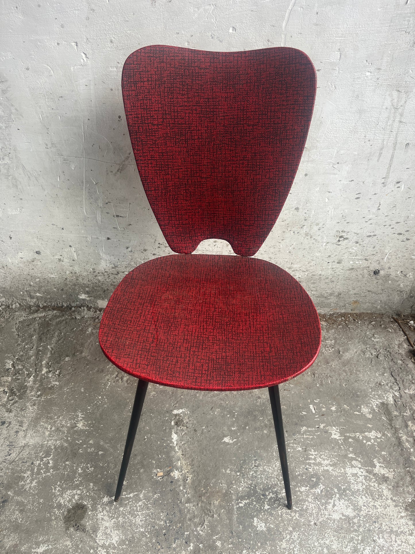 Pair of Mid-Century Red Dining Chairs