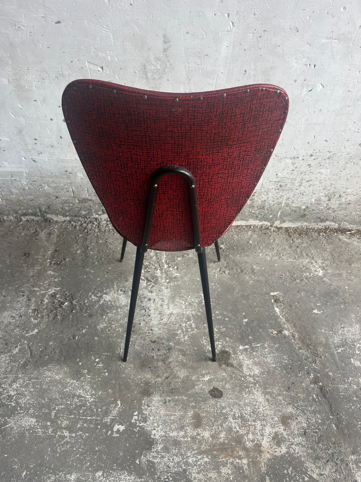 Pair of Mid-Century Red Dining Chairs