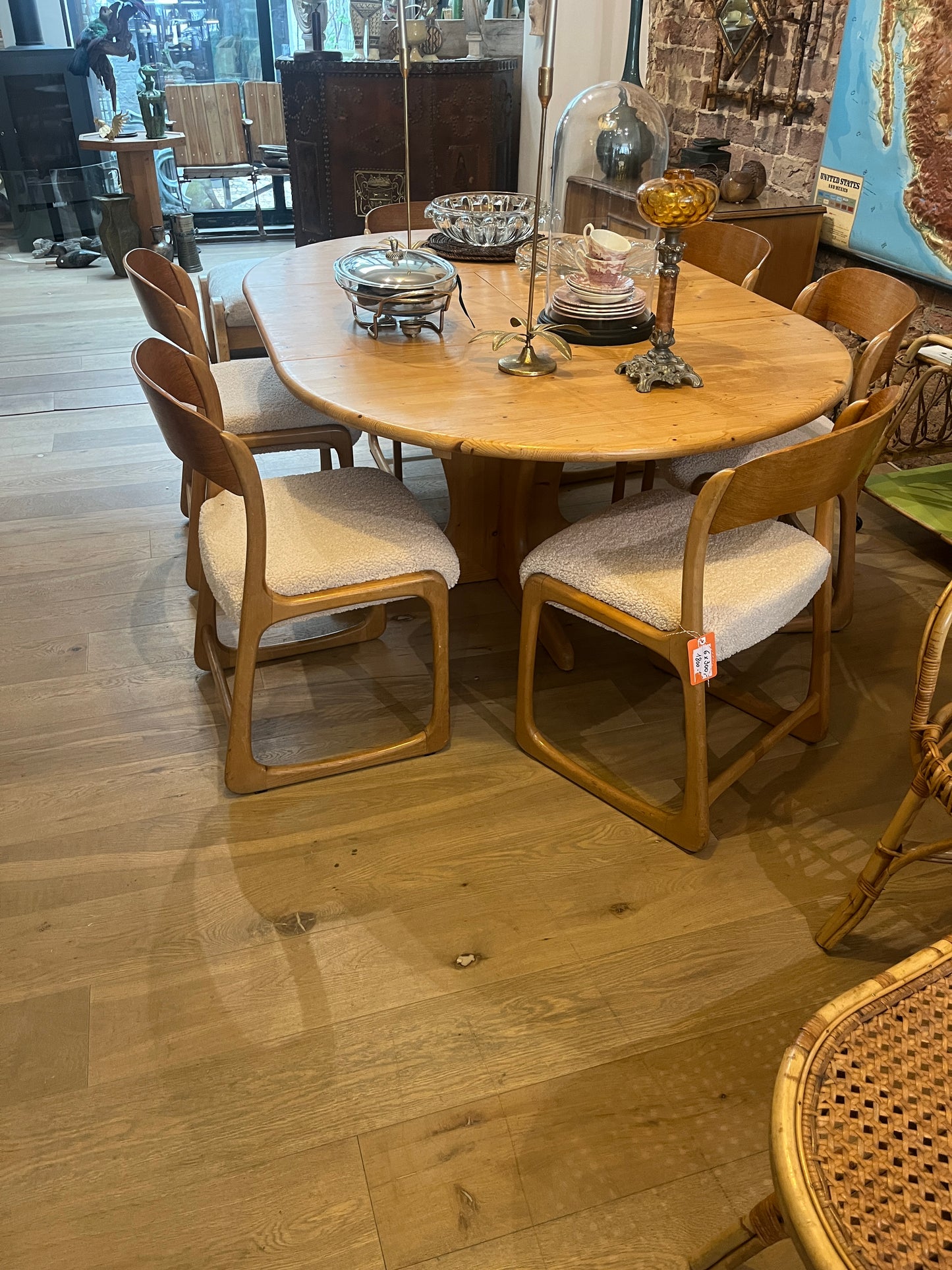 Set of 6 vintage bent wood chairs by Emile & Walter Baumann, 1960s