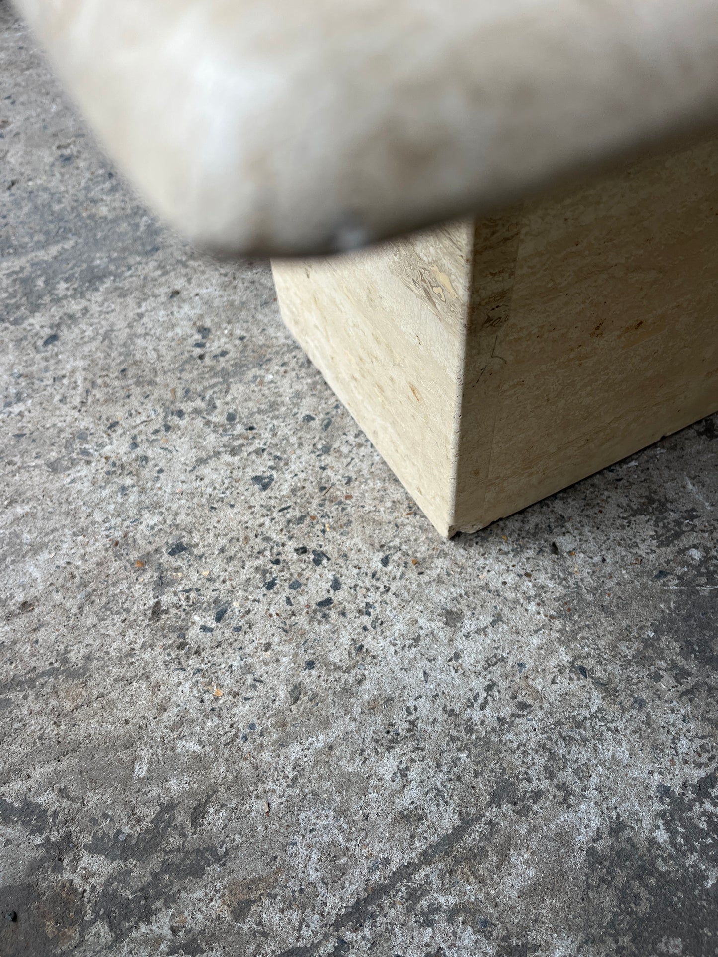 Vintage Travertine Nesting Tables – Set of 2