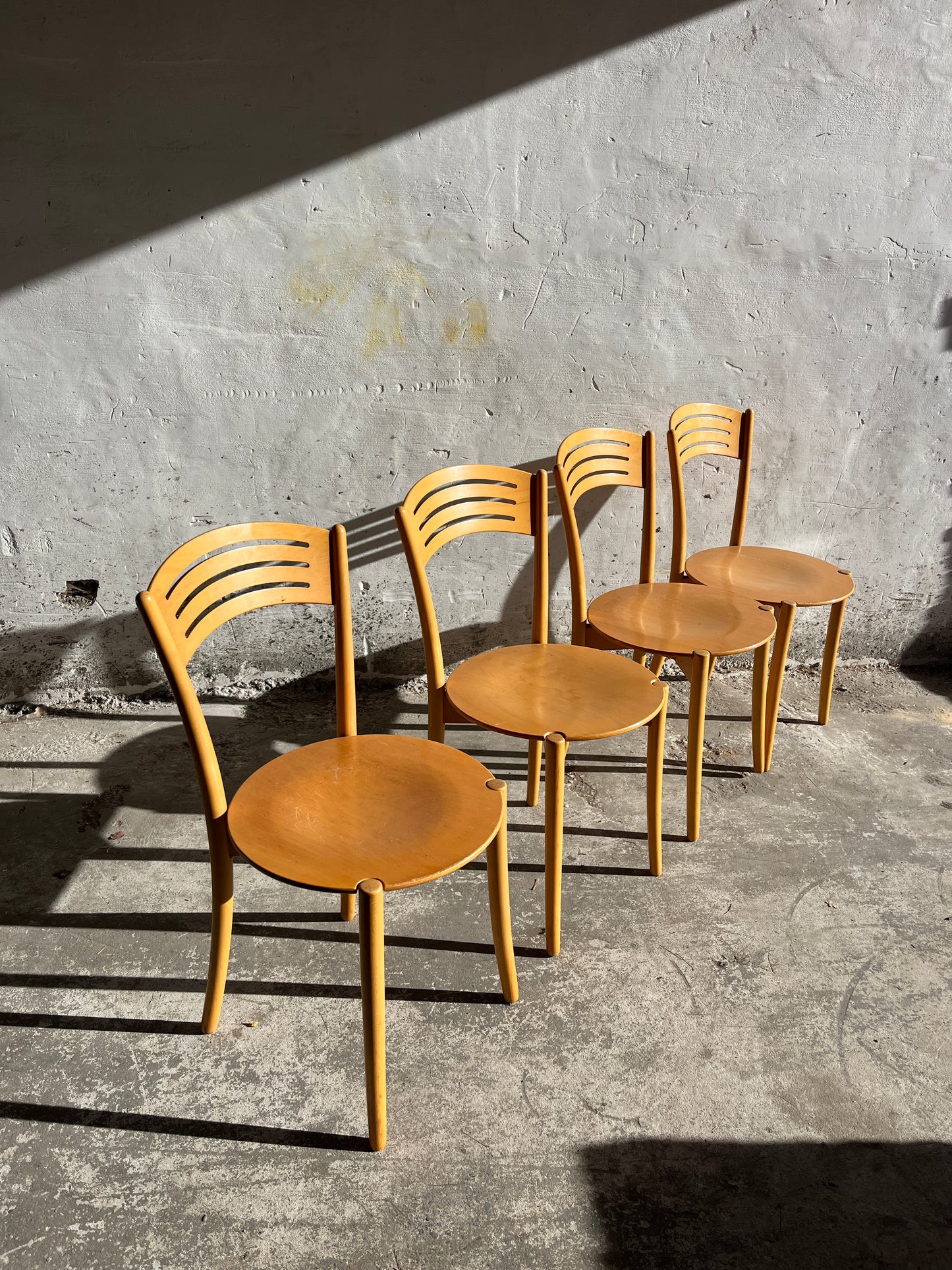 Vintage Italian Bistro Dining Chairs, 1980s – Set of 4