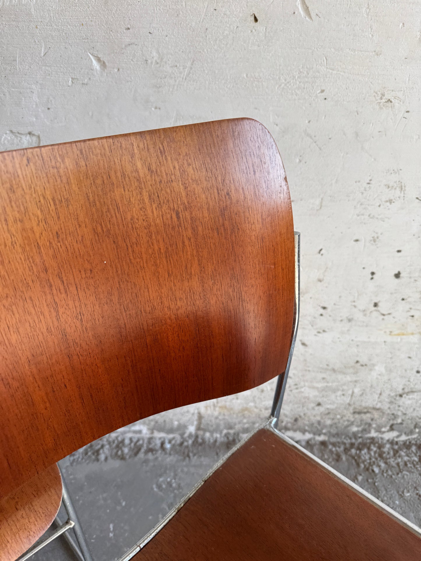 Set van 4 originele David Rowland 40/4 stoelen