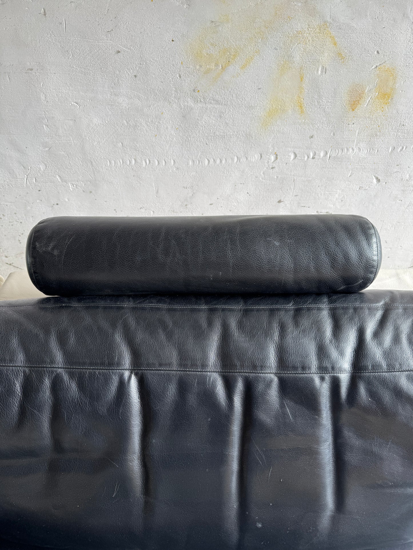 Modulaire BnB Italia zetel in zwart-wit leder (3 modules)