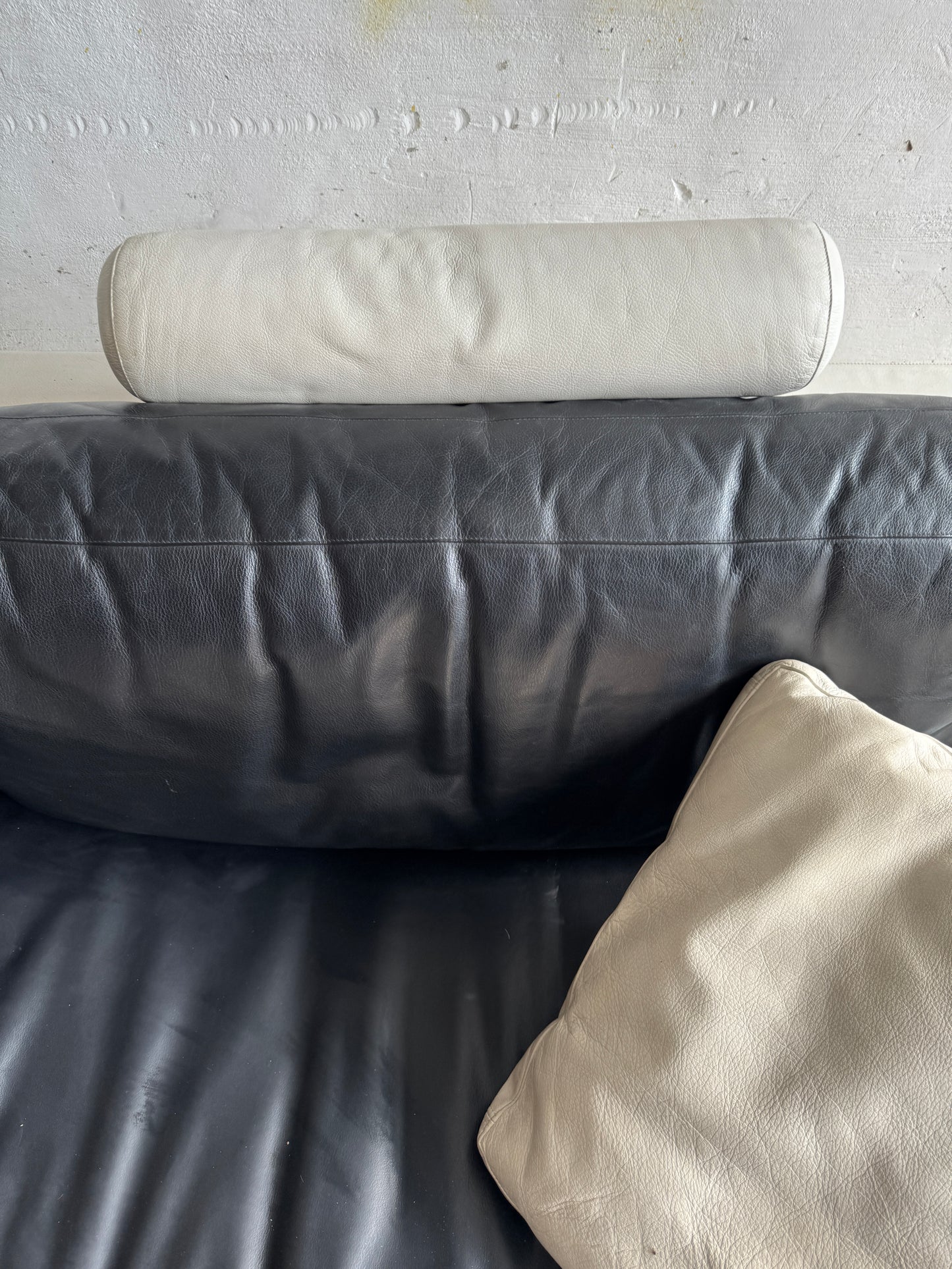 BnB Italia bank in zwart-wit leer – 2-zitsmodule