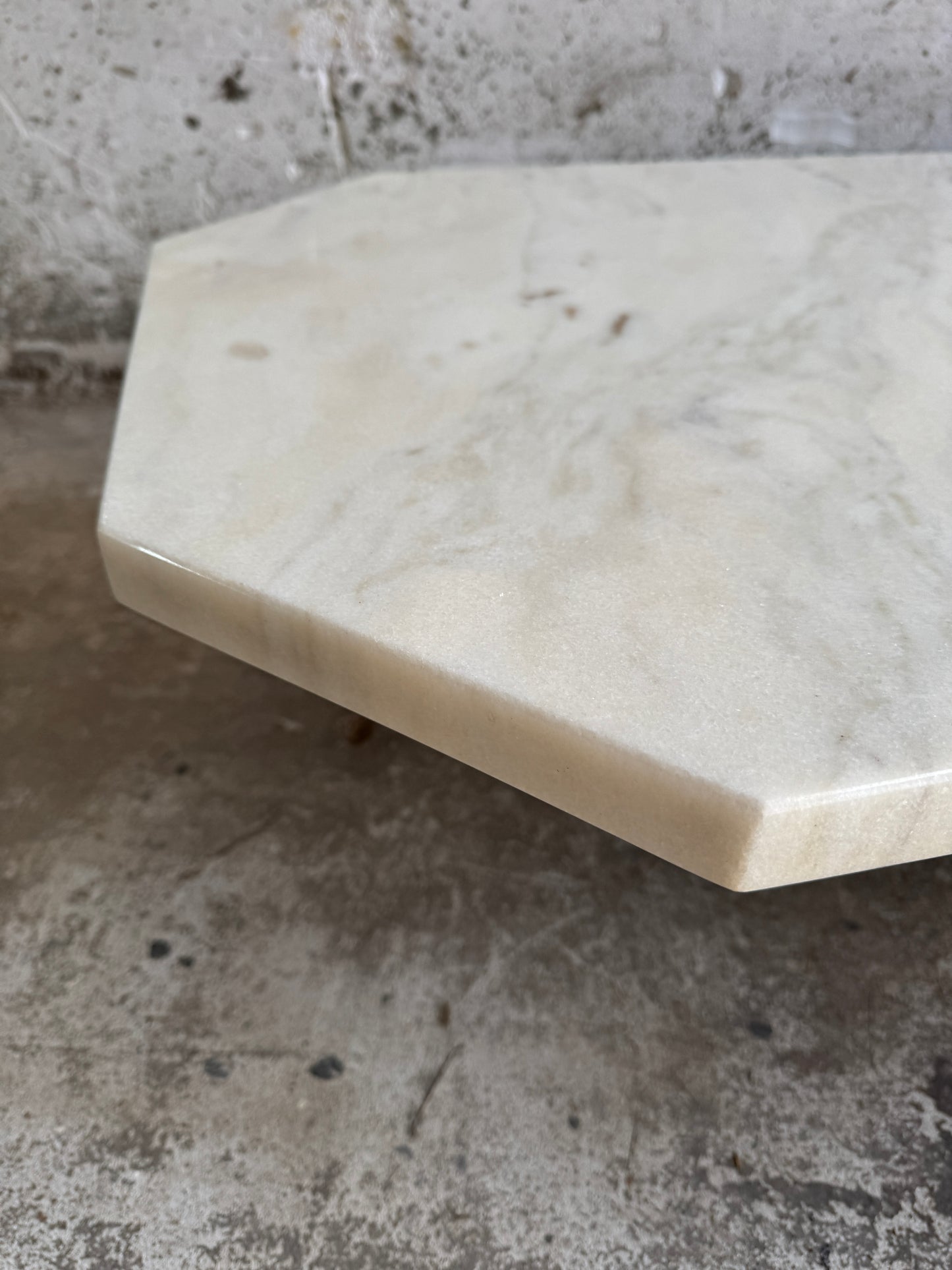 Unique postmodern coffee table in marble and granite