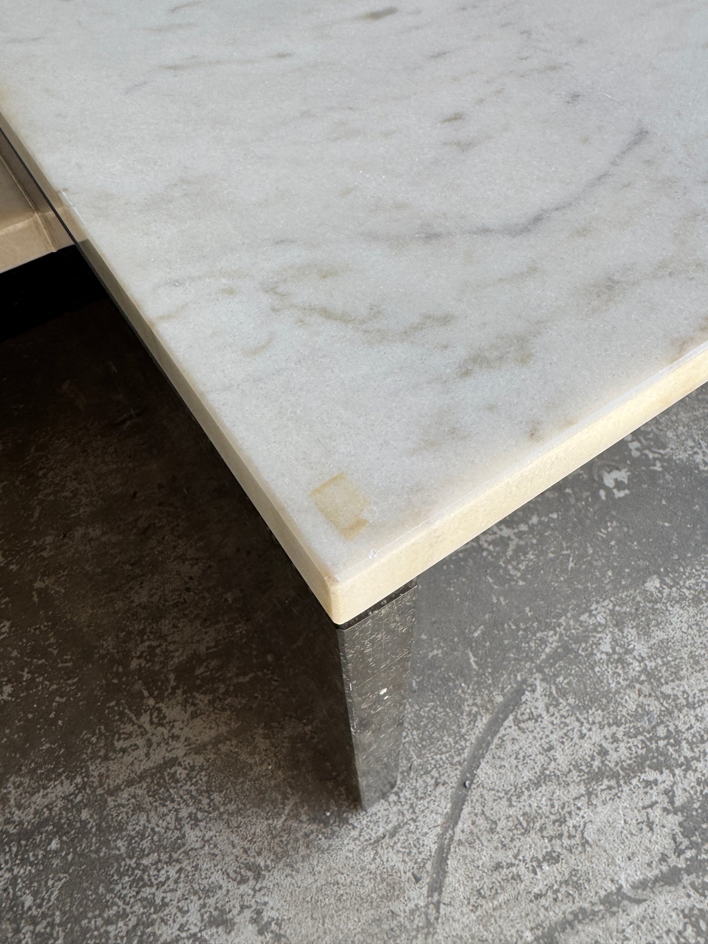 Unique postmodern coffee table in marble and granite