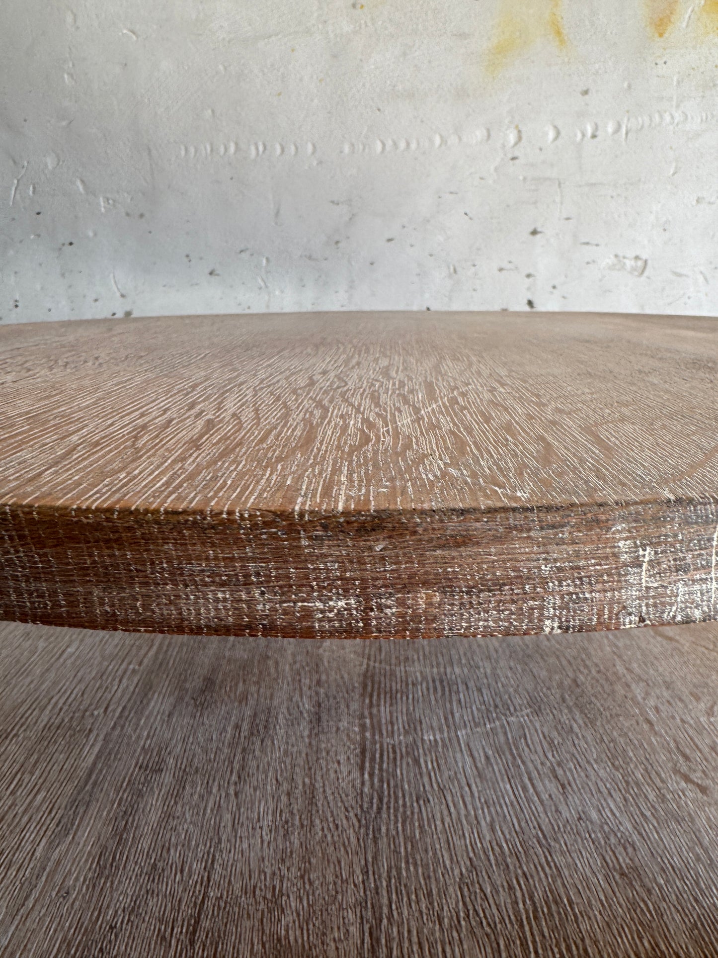 Art Deco bijzettafel in eikenhout met onderplank