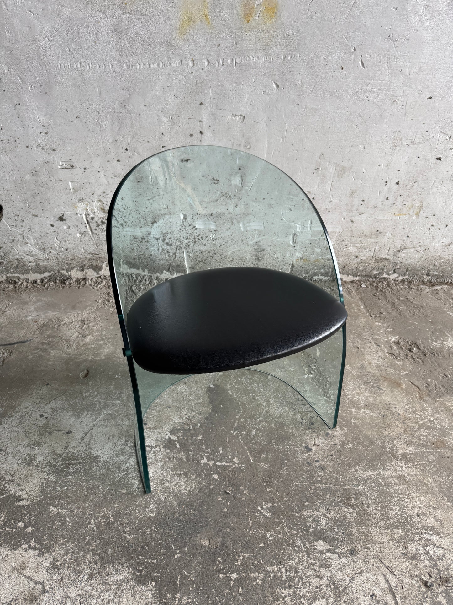 Glass chair in the Manner of Louis Dierra