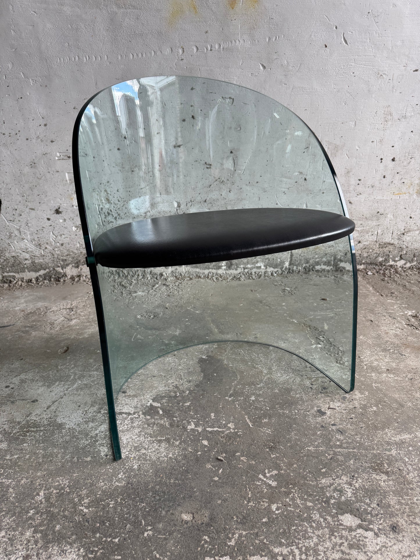 Glass chair in the Manner of Louis Dierra