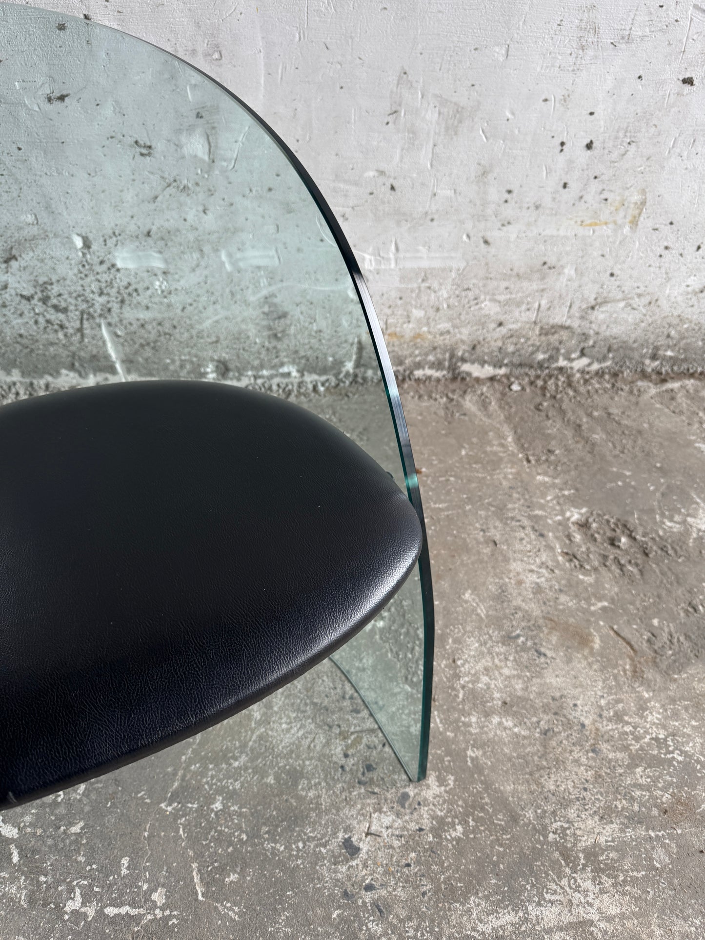 Glass chair in the Manner of Louis Dierra