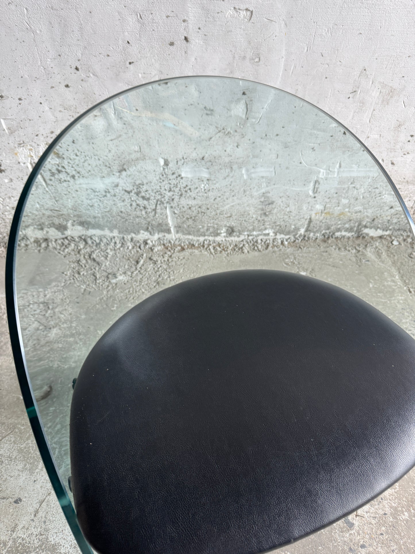 Glass chair in the Manner of Louis Dierra