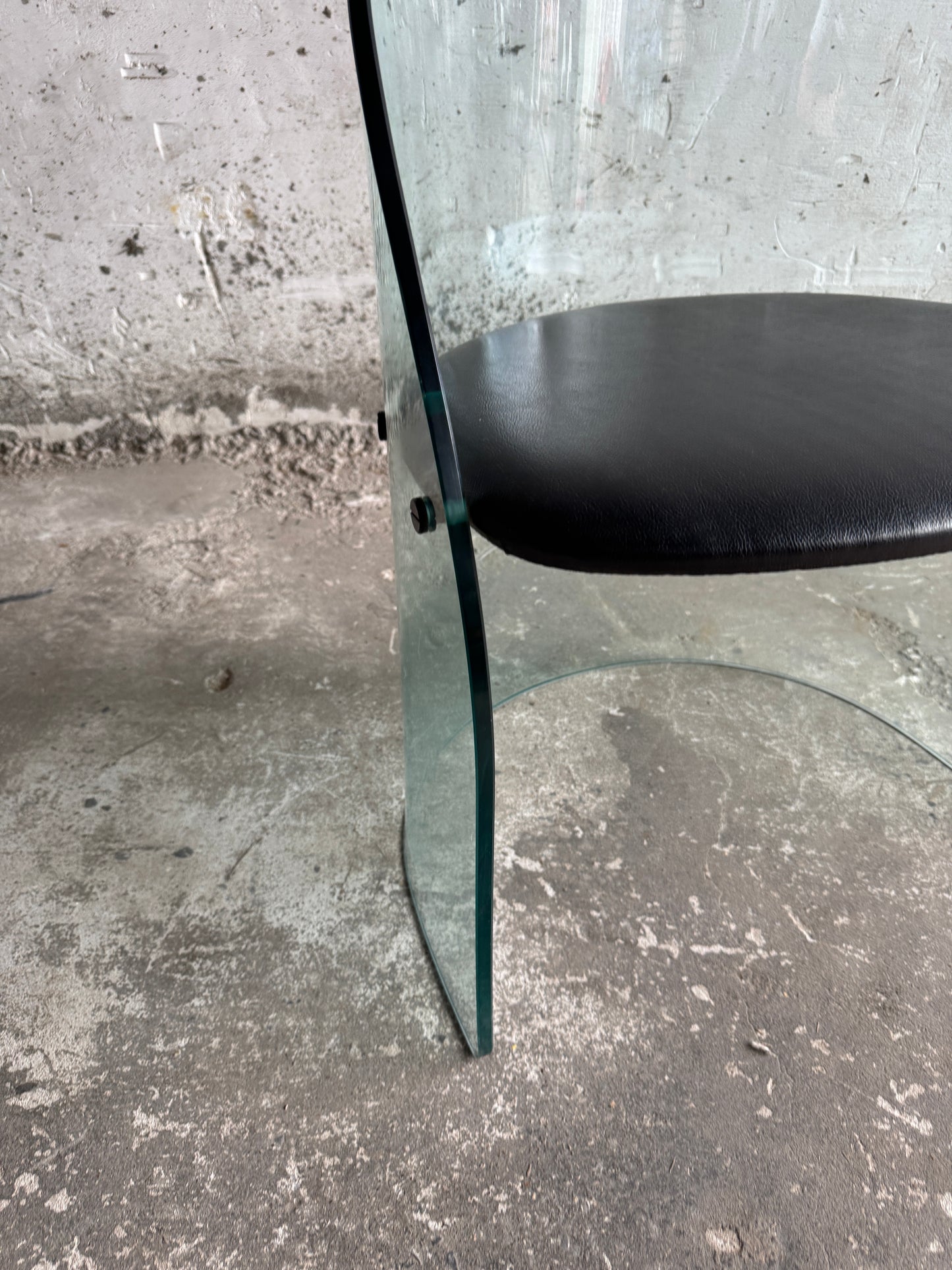 Glass chair in the Manner of Louis Dierra