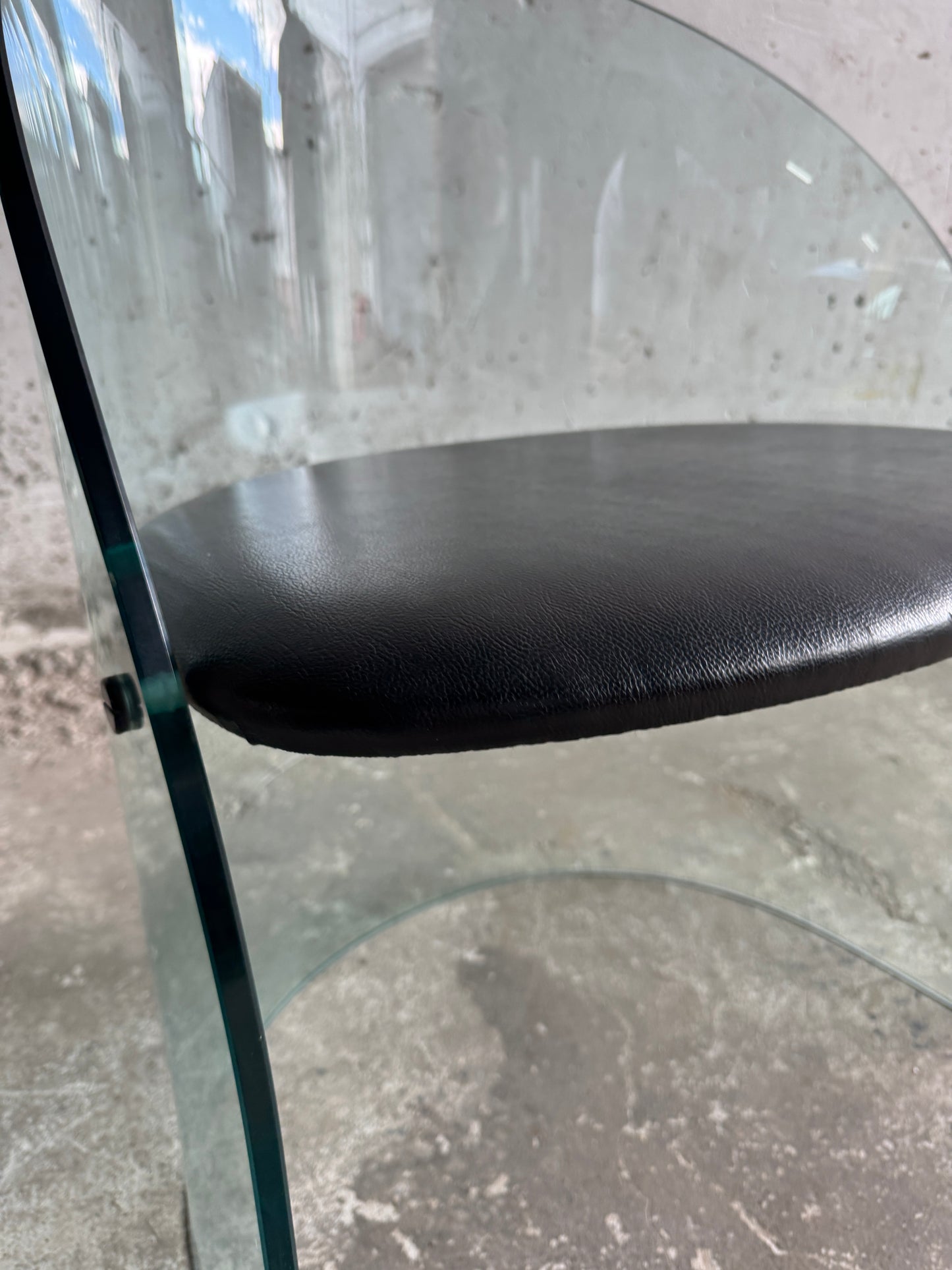 Glass chair in the Manner of Louis Dierra
