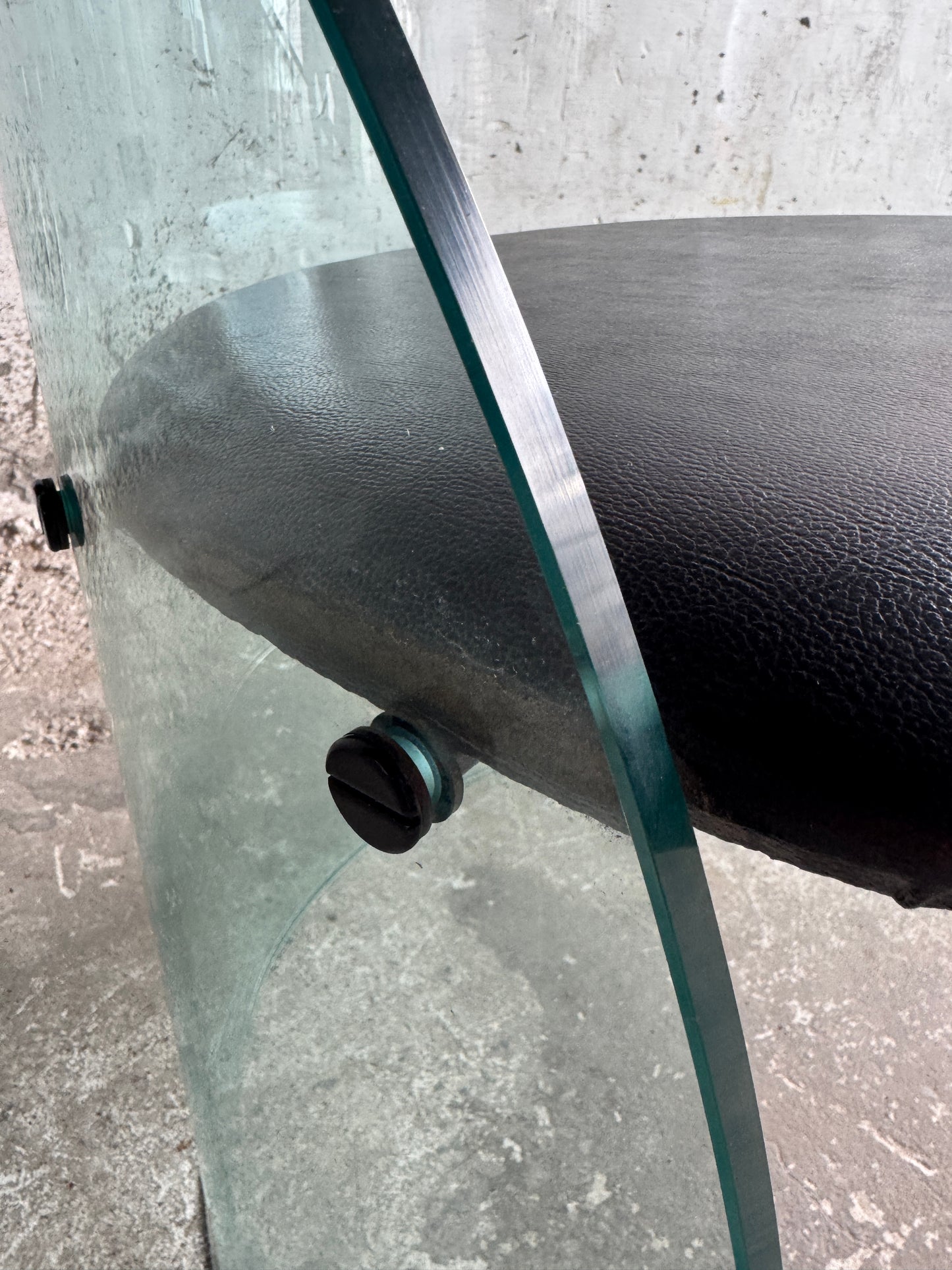 Glass chair in the Manner of Louis Dierra