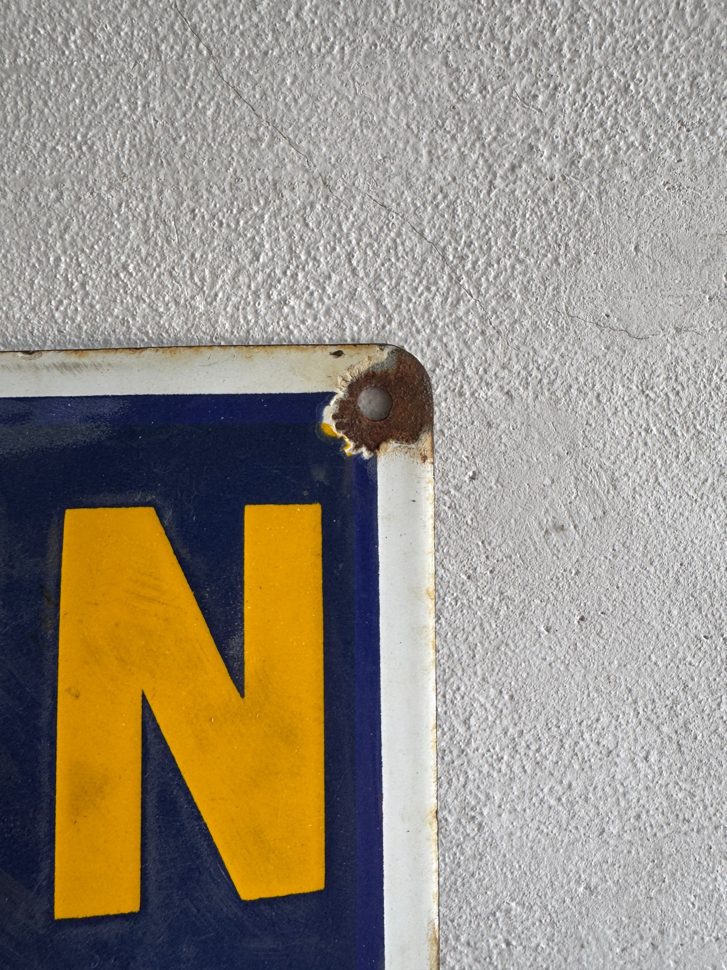 Plaque émaillée Michelin Vintage avec Bibendum