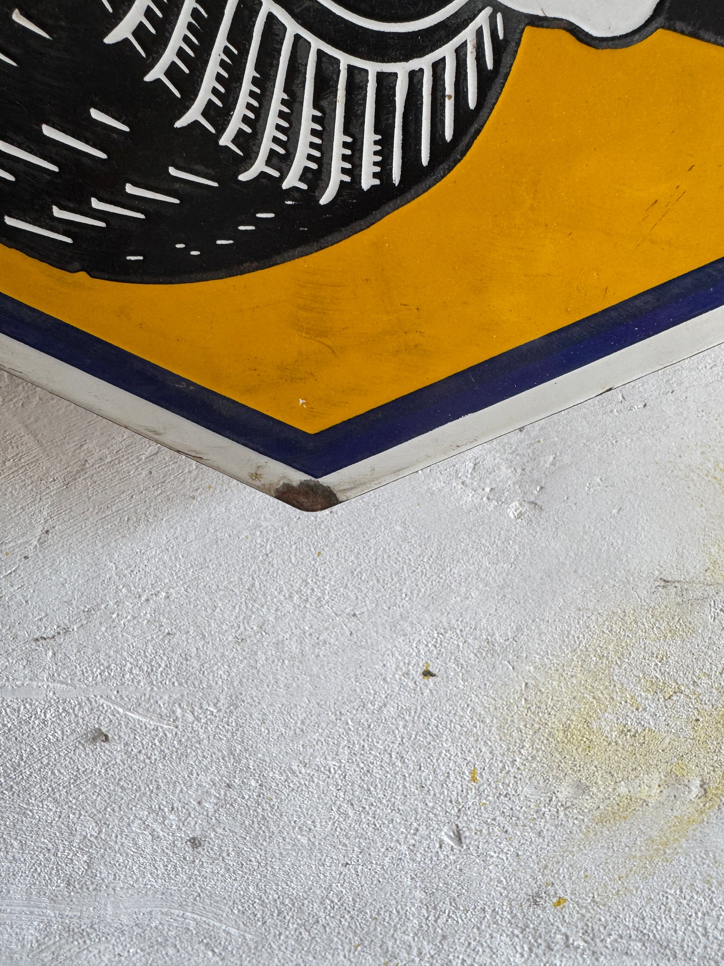 Plaque émaillée Michelin Vintage avec Bibendum