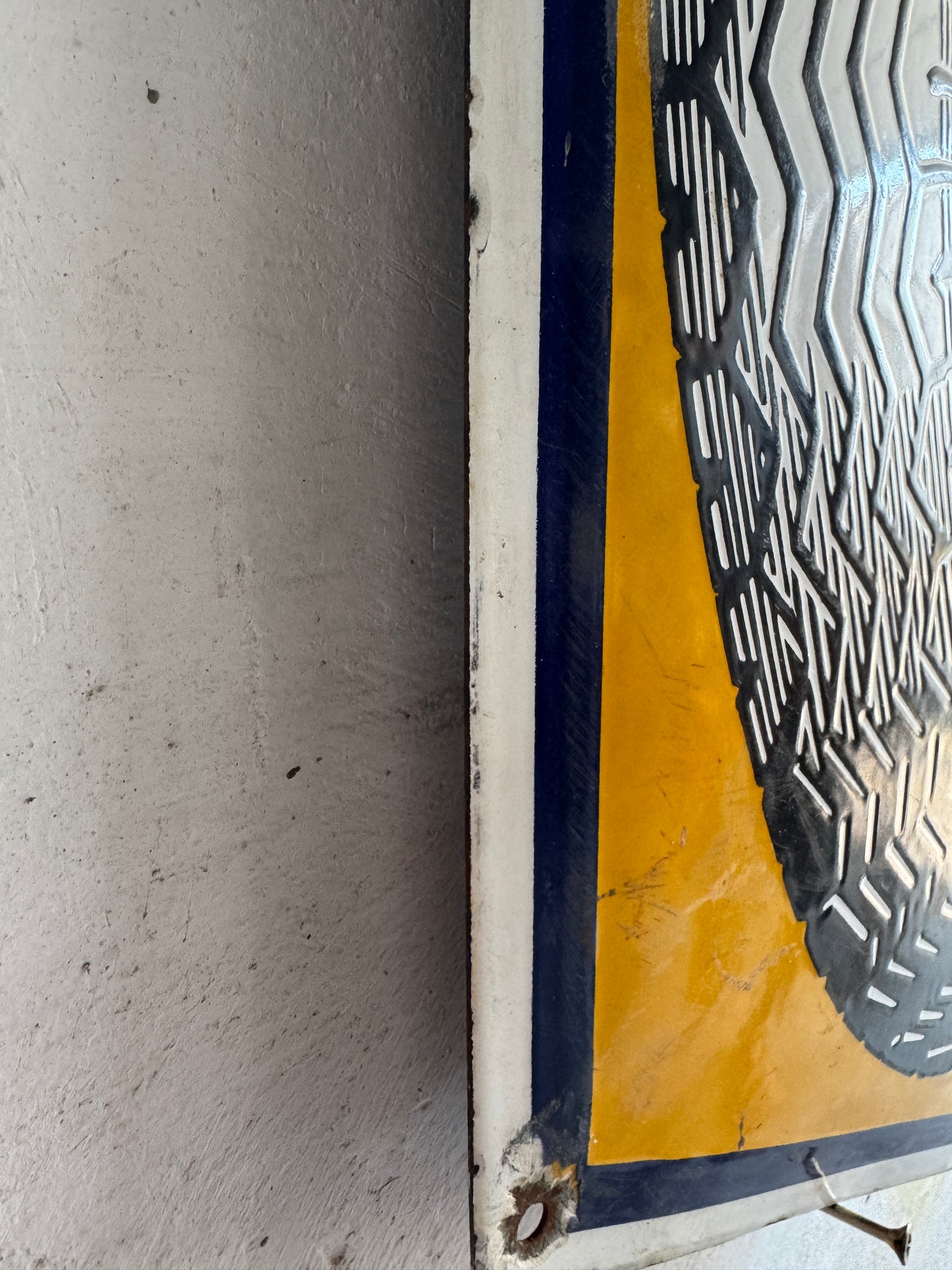 Plaque émaillée Michelin Vintage avec Bibendum