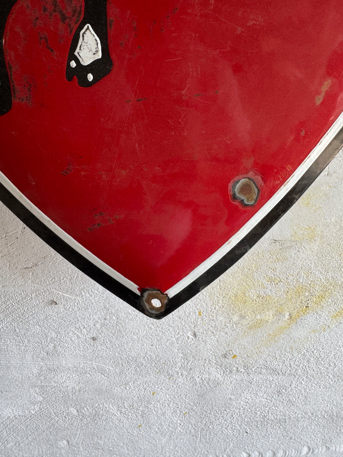 Plaque de bouclier en émail vintage Lamborghini