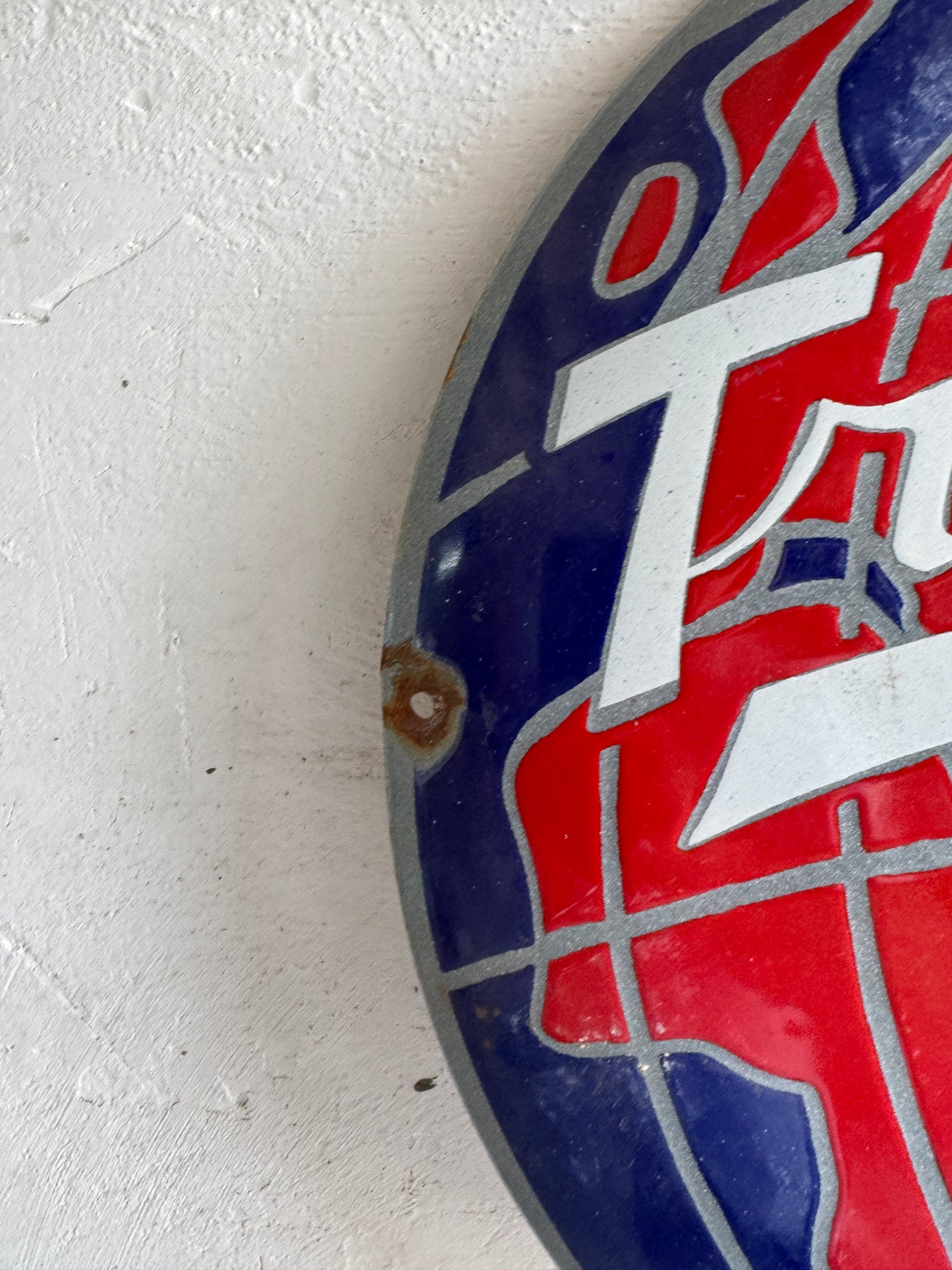 Vintage Triumph Enamel Globe Sign