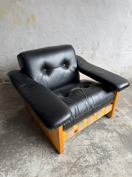 Vintage Italiaanse fauteuil van Poltrona Munari – ontwerp uit de jaren 70