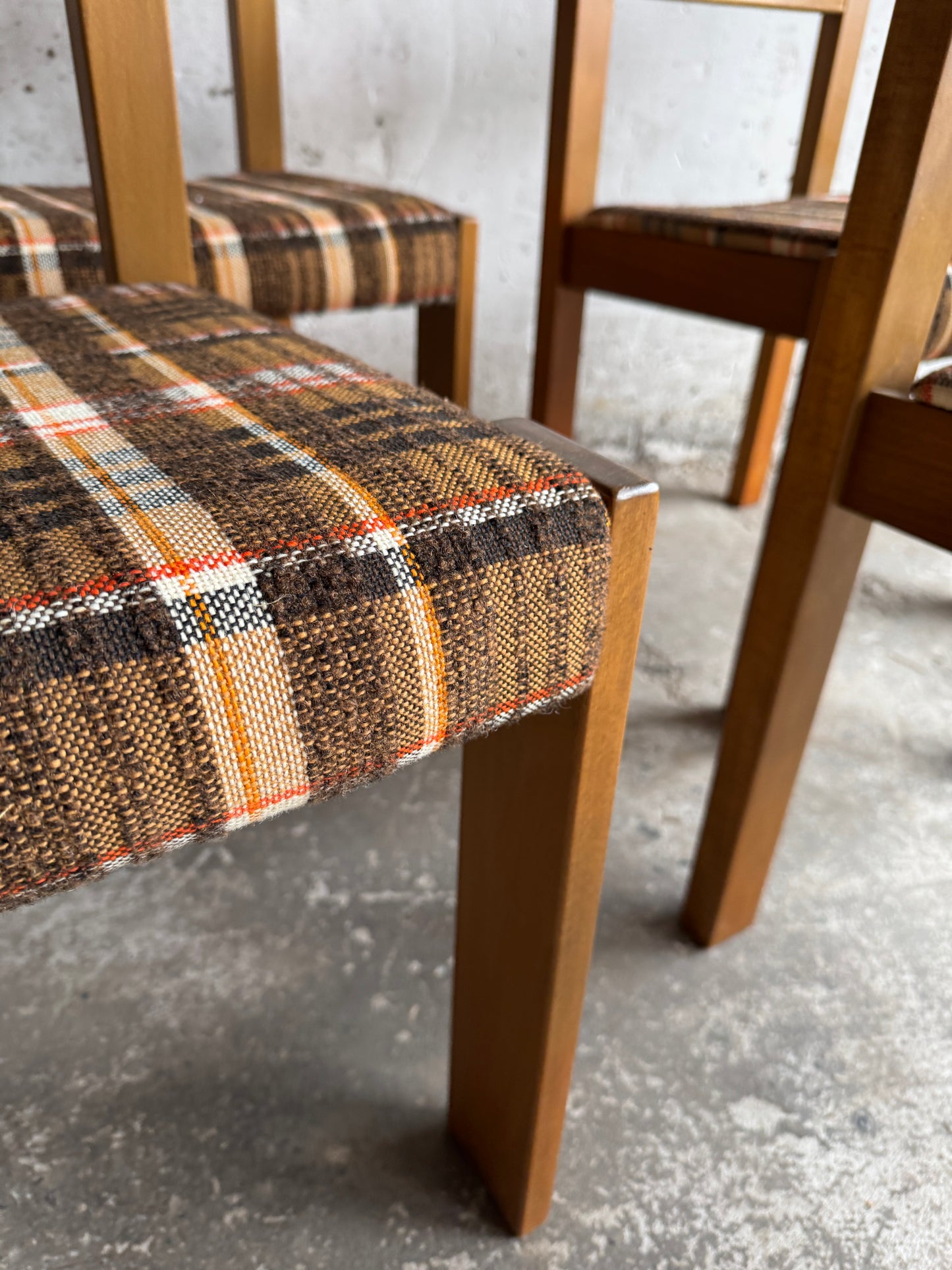 Set van 4 vintage Casala eetkamerstoelen – Duits design uit de jaren 70