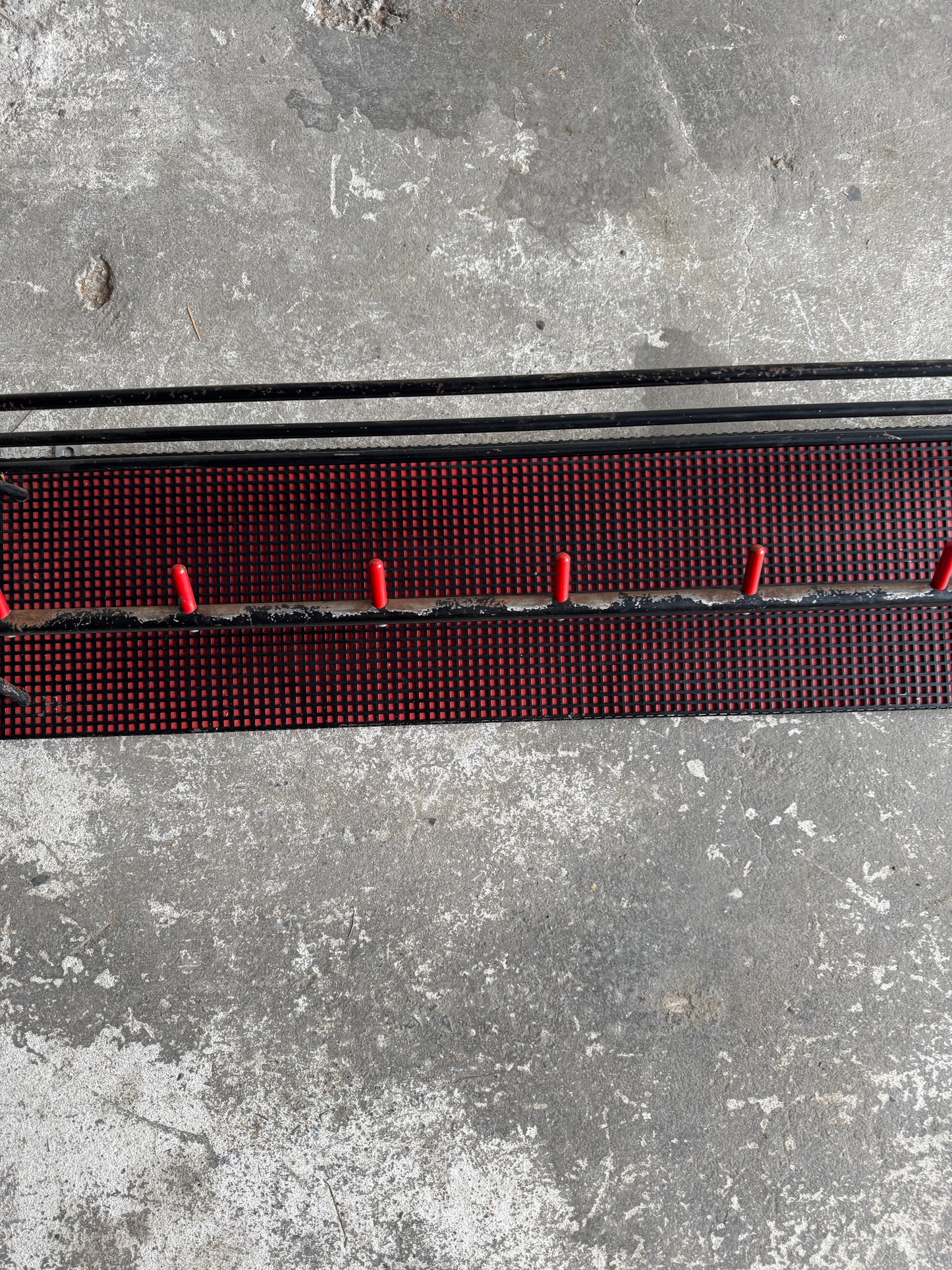 Mid-Century Wall-Mounted Coat Rack – Red and Black, 1960s