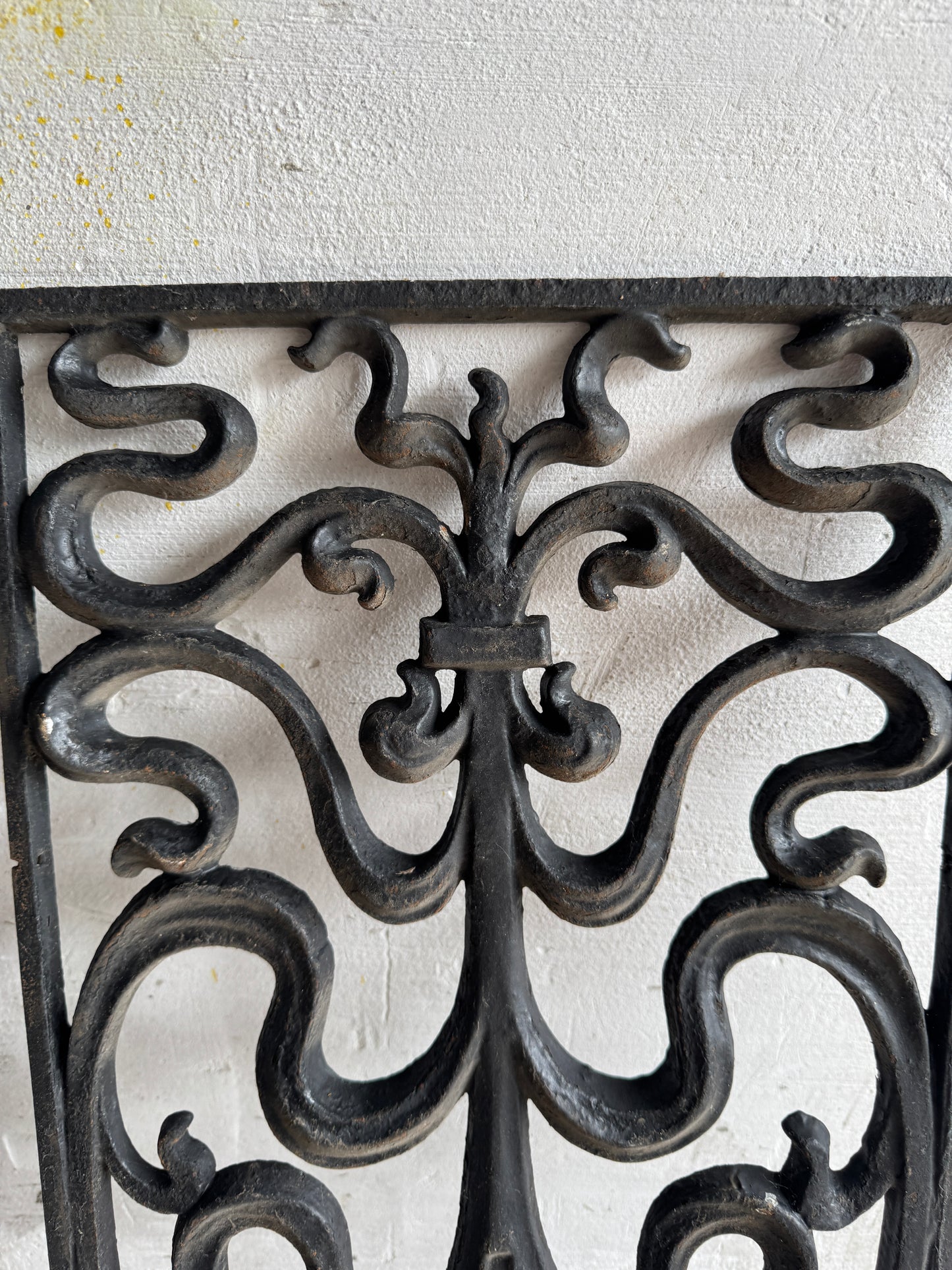 Pair of Vintage Wrought Iron Grilles – Ornamental Scrollwork
