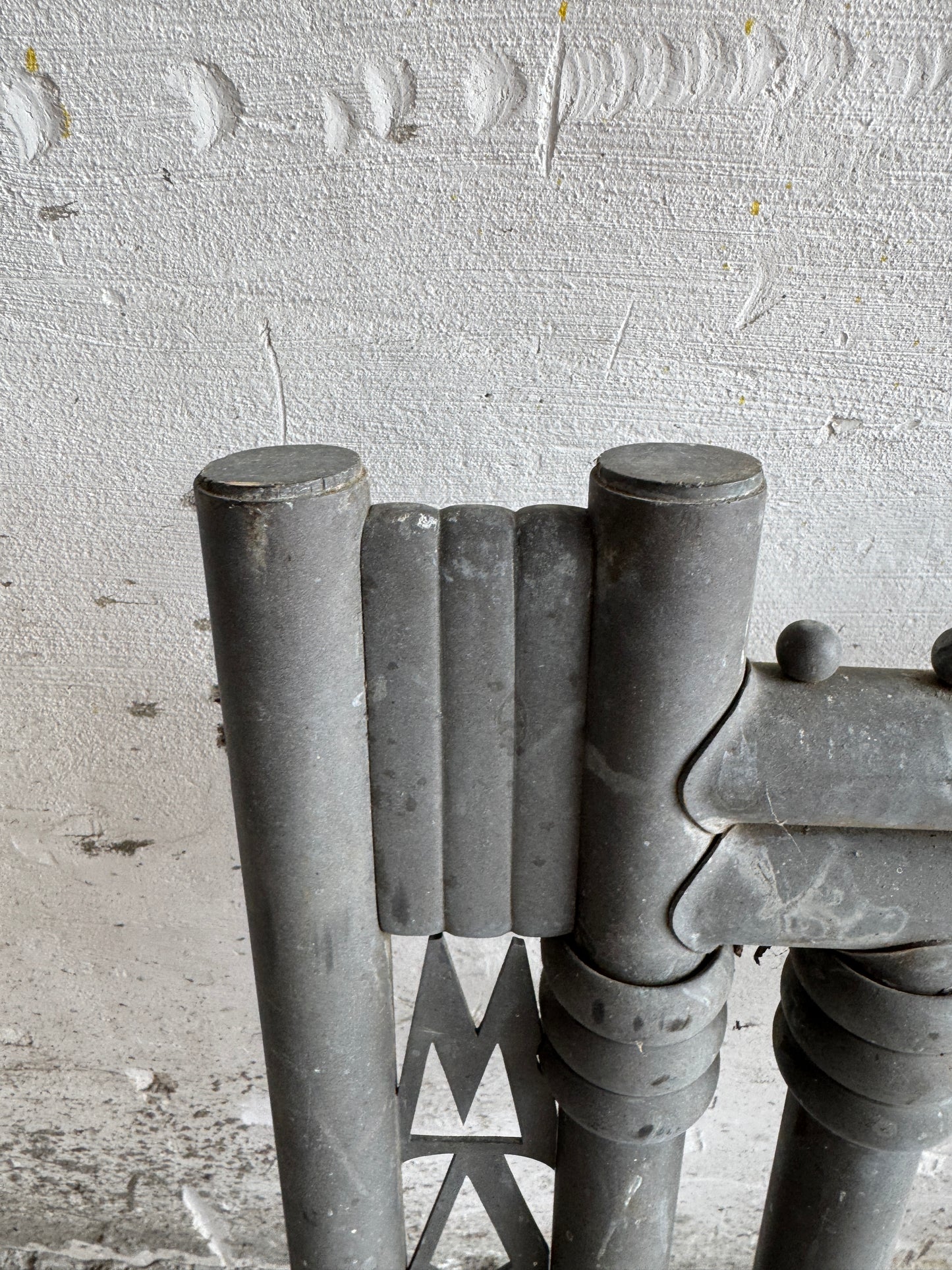Industrial Cast Iron Architectural Fragment – Circular Motif, c.1930s