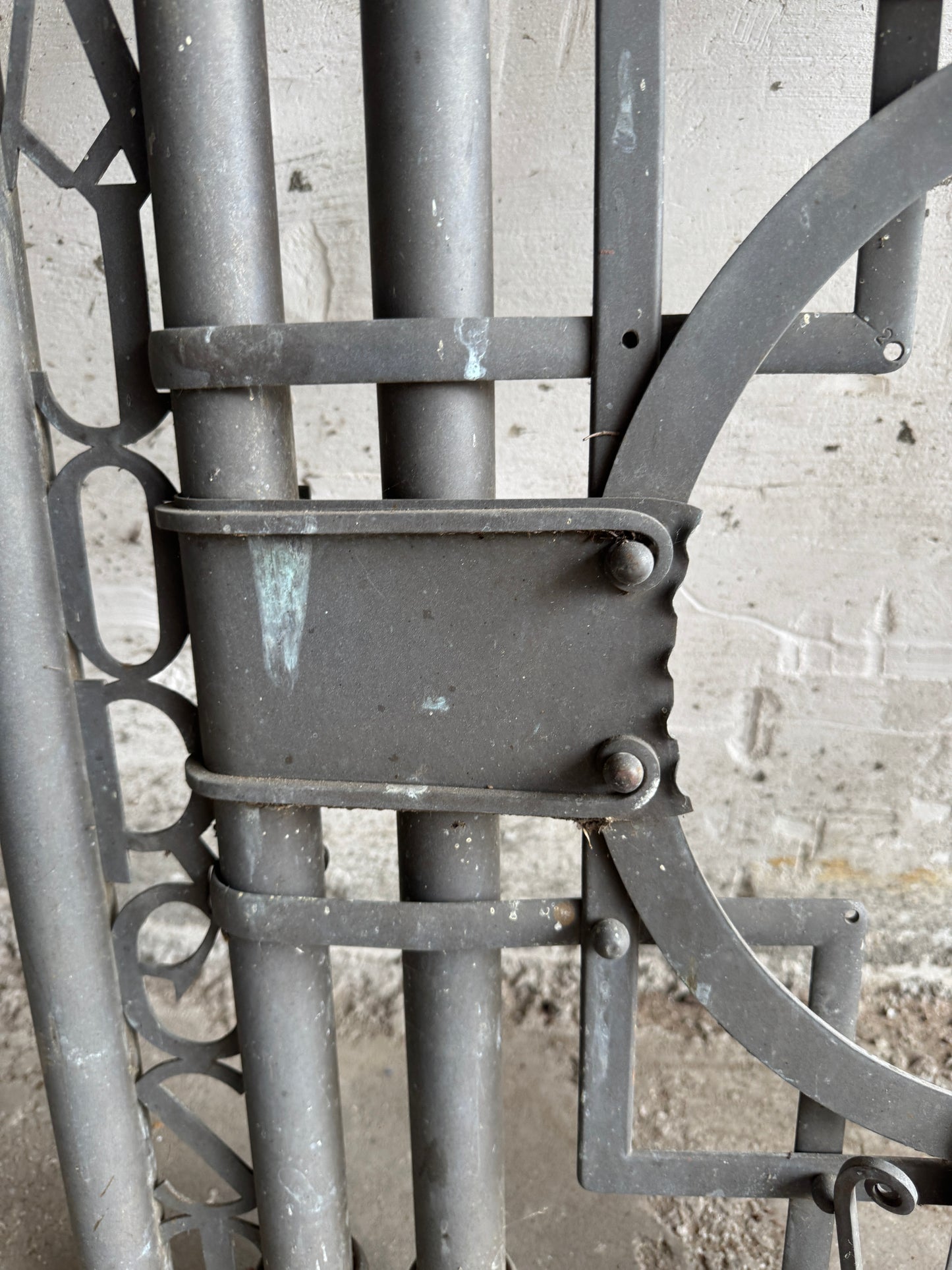 Industrial Cast Iron Architectural Fragment – Circular Motif, c.1930s