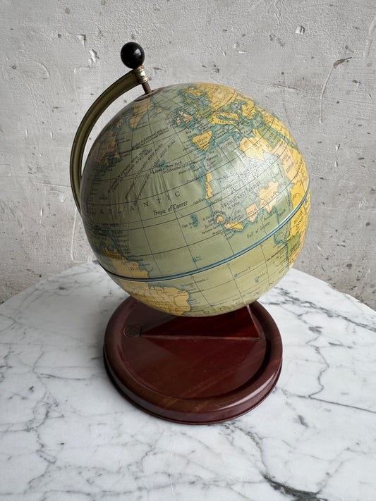 Chad Valley Wereldbol met tijdzoneklok – Gemaakt in Engeland