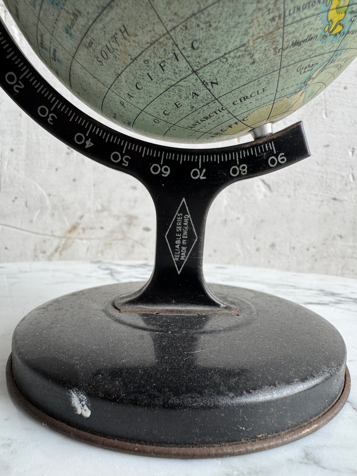 Miniature Metal-Based Cratered Globe by Reliable Series – Made in England