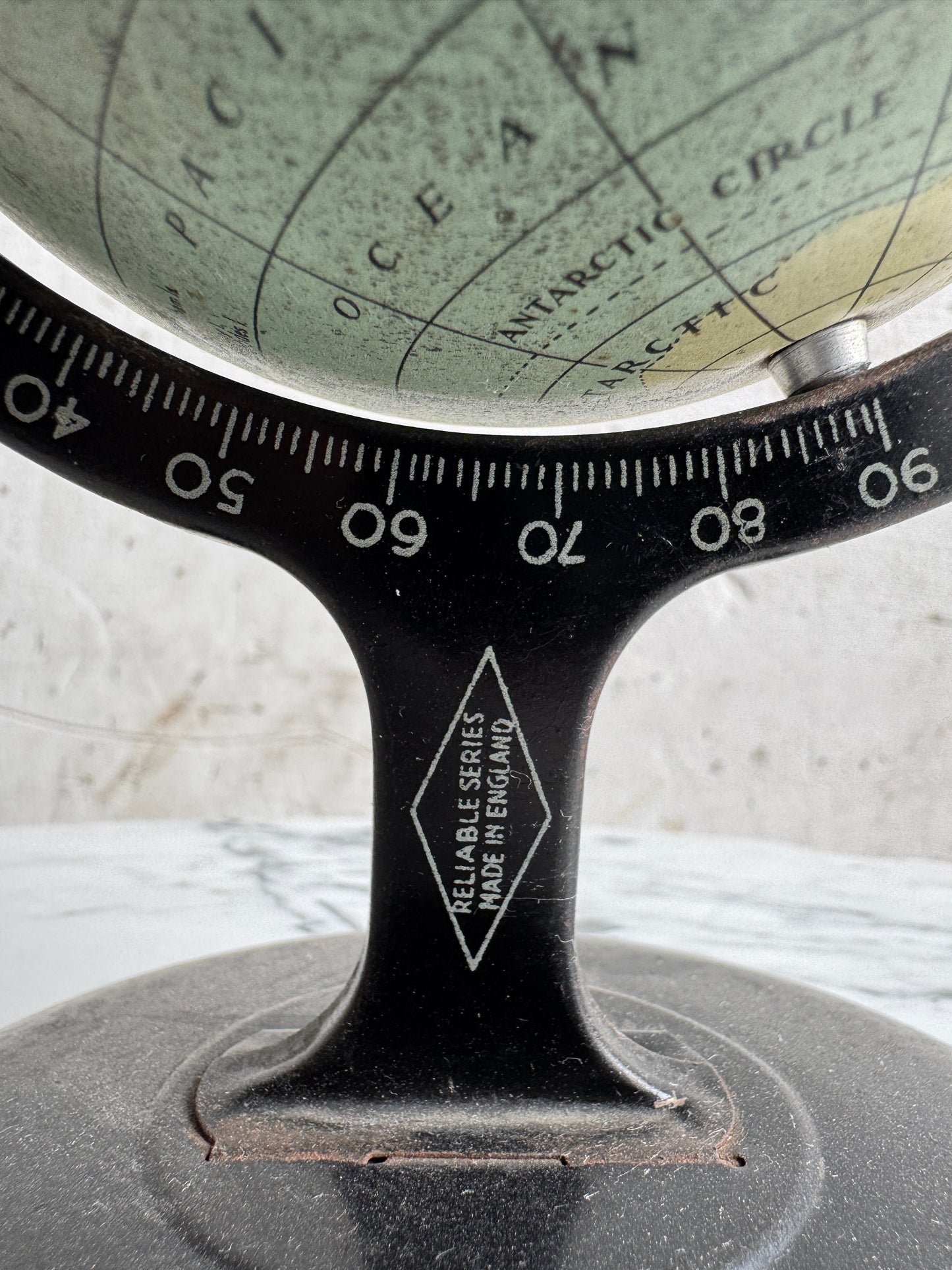Miniature Metal-Based Cratered Globe by Reliable Series – Made in England