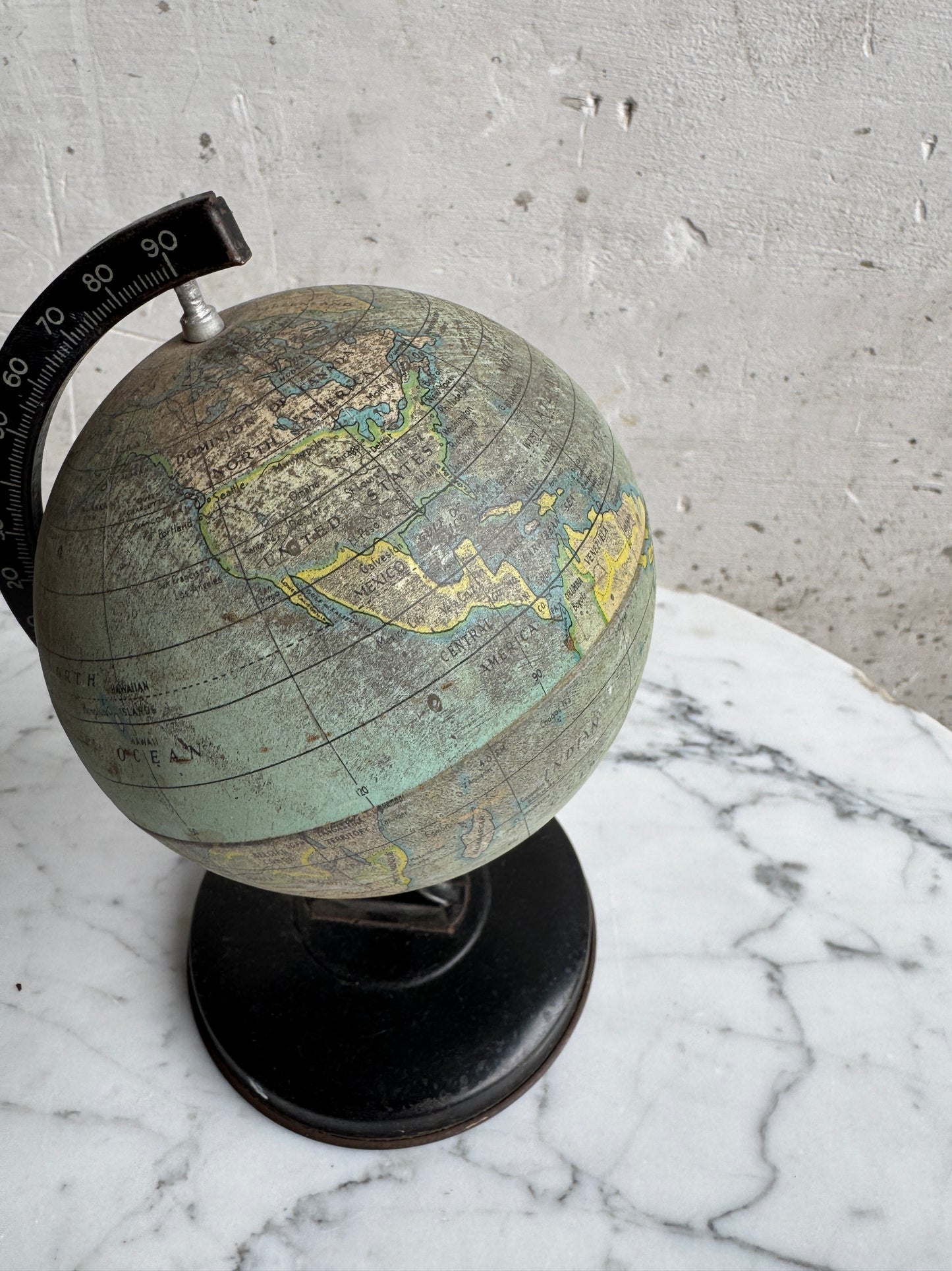 Miniature Metal-Based Cratered Globe by Reliable Series – Made in England